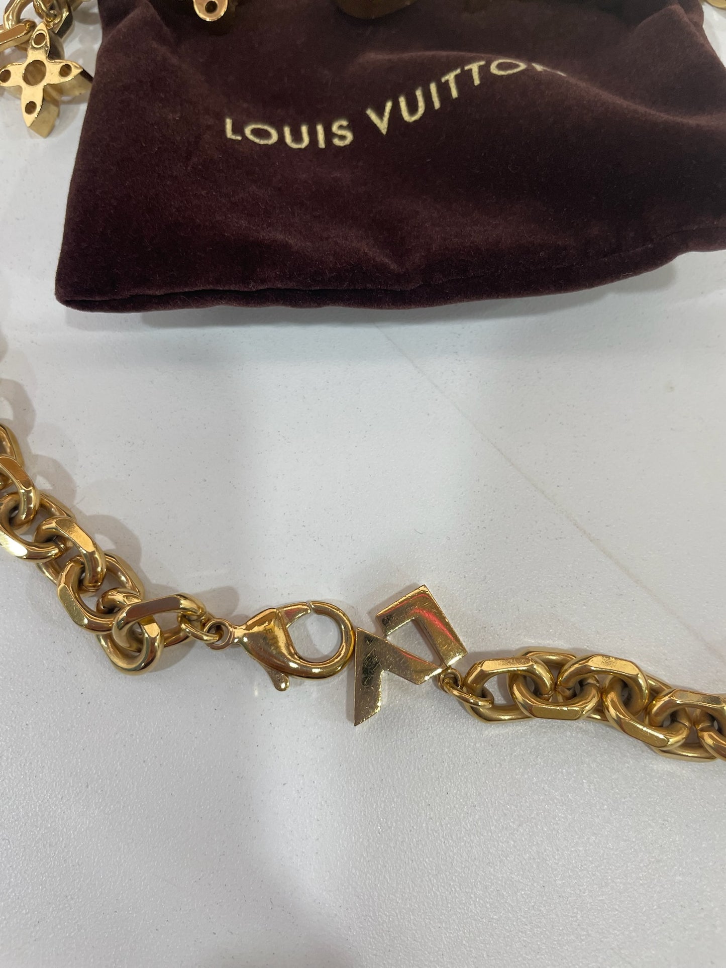 M0707-93 Louis Vuitton Hide and Seek Monogram Charms Necklace