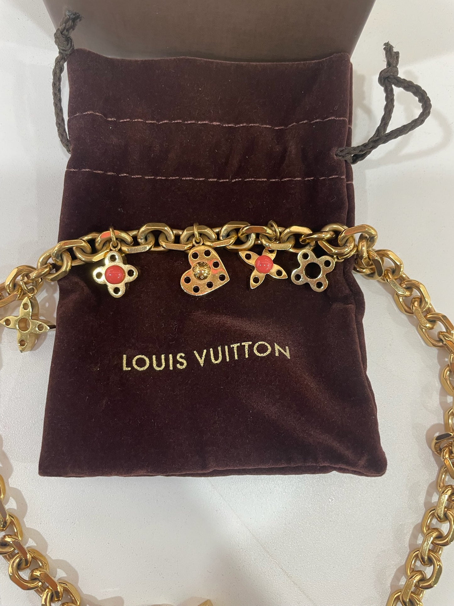 M0707-93 Louis Vuitton Hide and Seek Monogram Charms Necklace