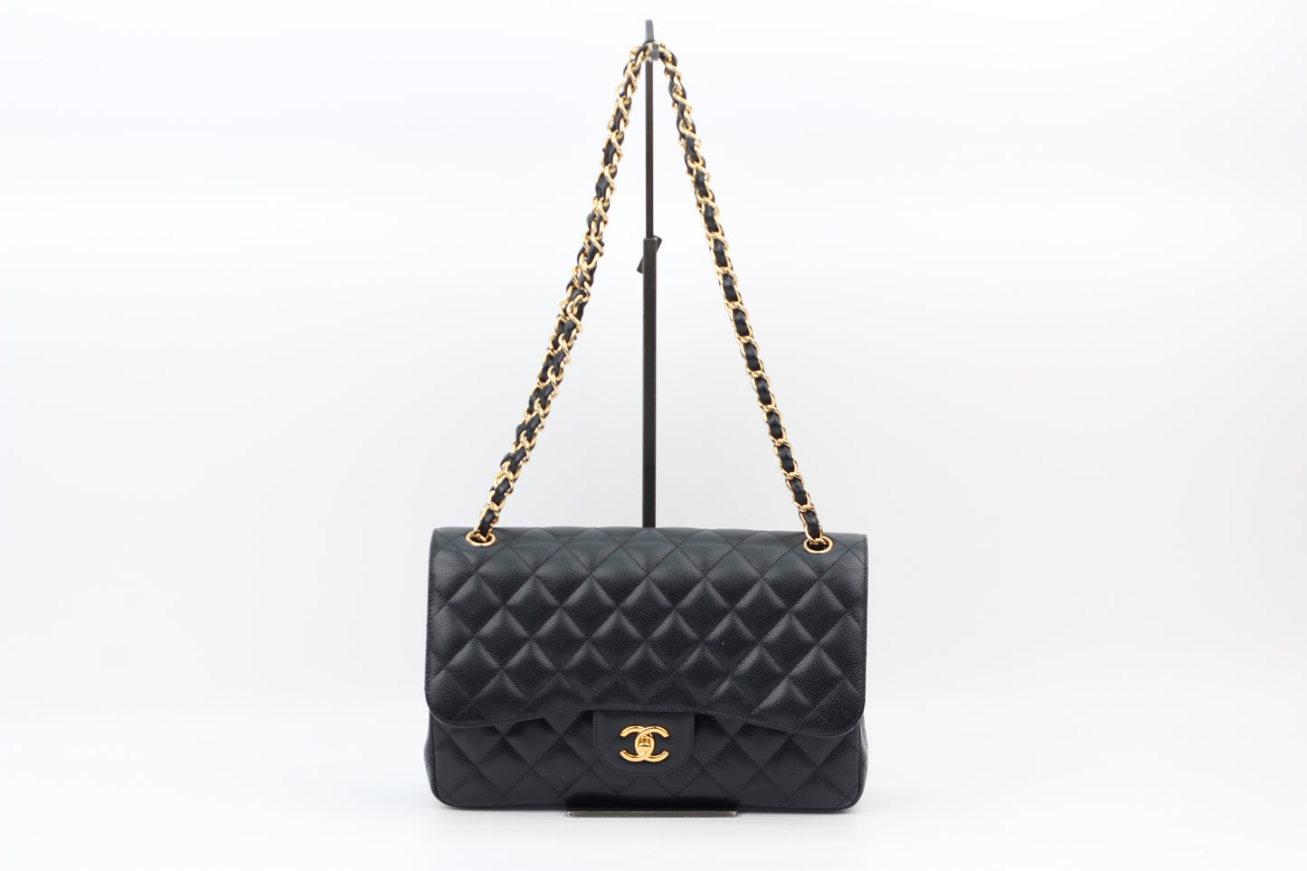 Chanel Black Caviar Classic Gold Hardware Large Shoulder Bag A58600 (V38550406HC)