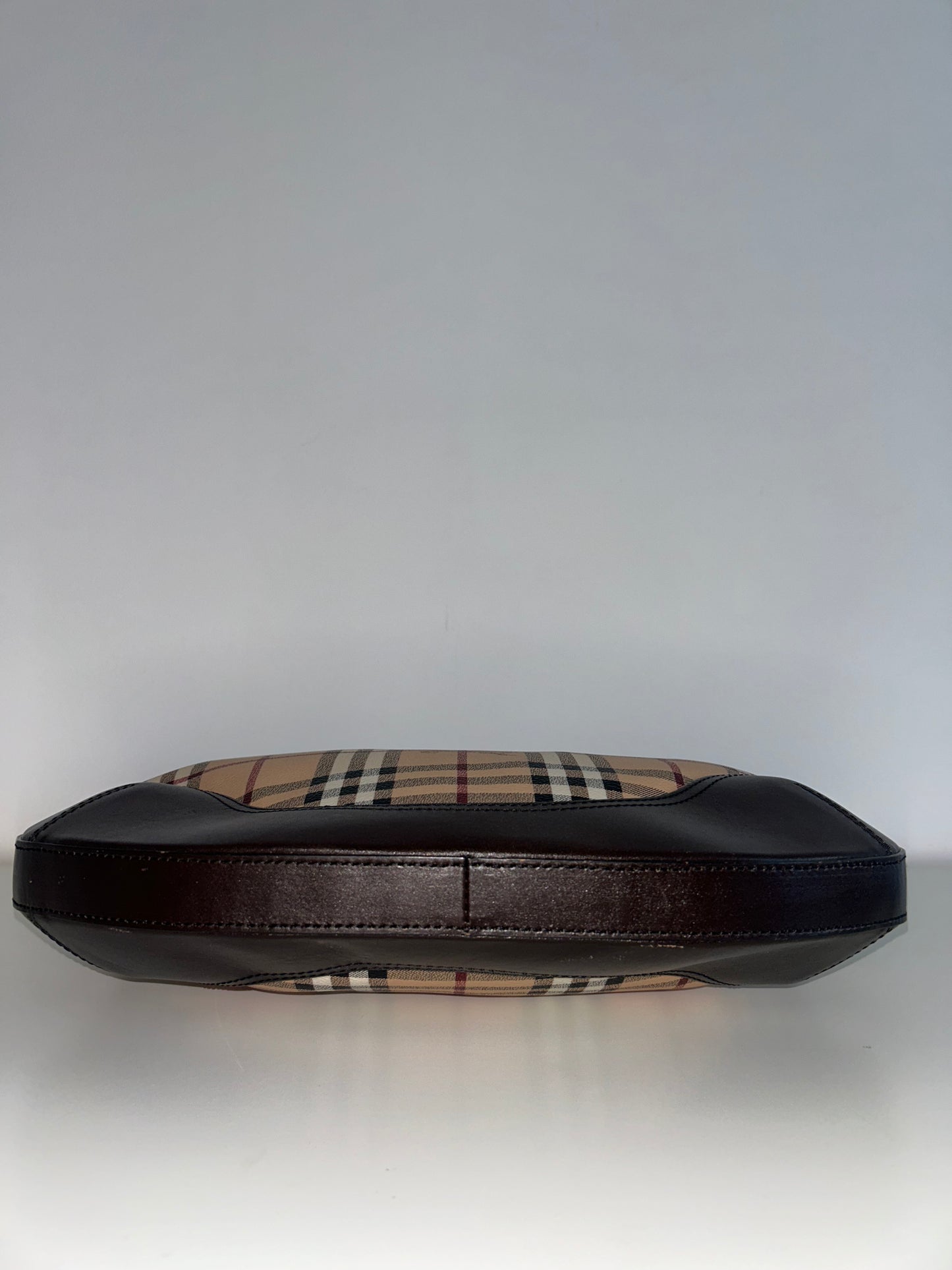 Burberry Haymarket Croissant Hobo Bag