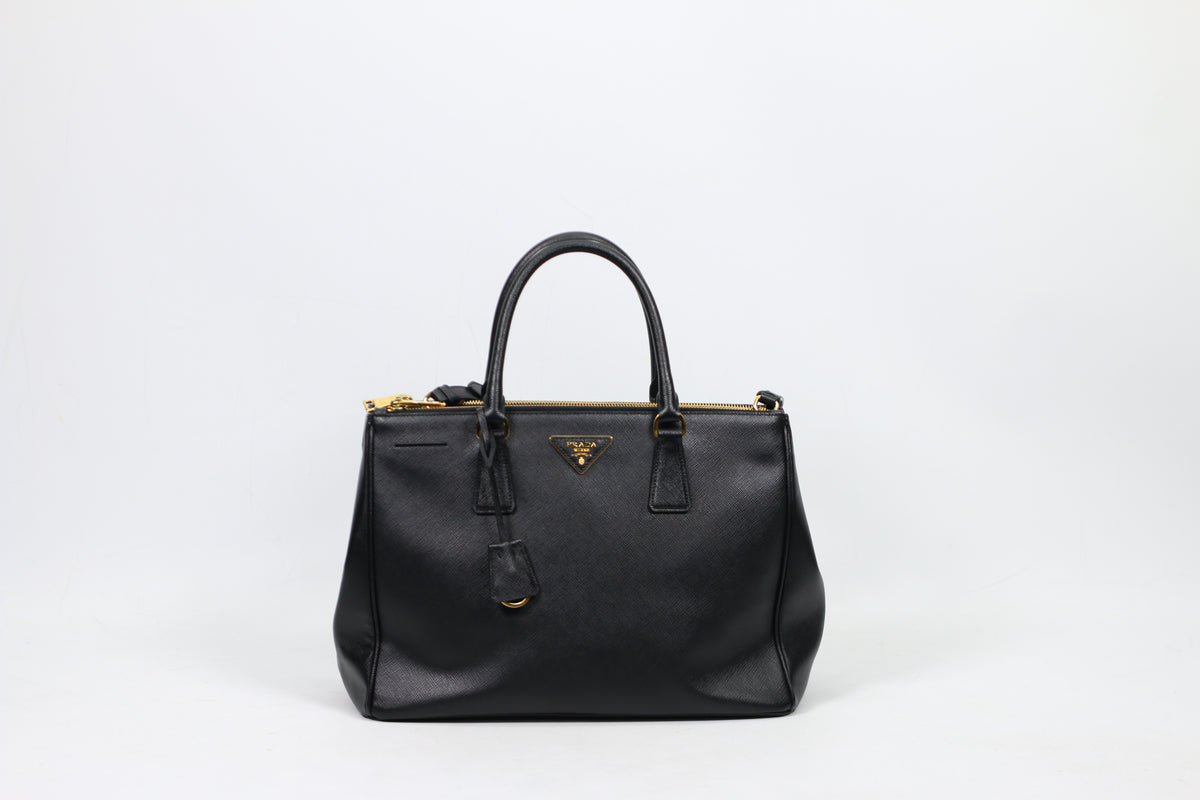 Prada Black Leather Saffiano Lux ONE Shoulder Bag BN2274
