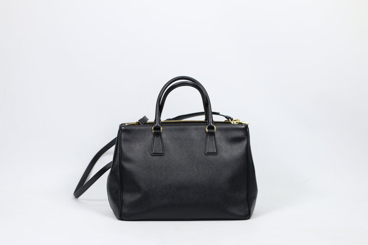 Prada Black Leather Saffiano Lux ONE Shoulder Bag BN2274
