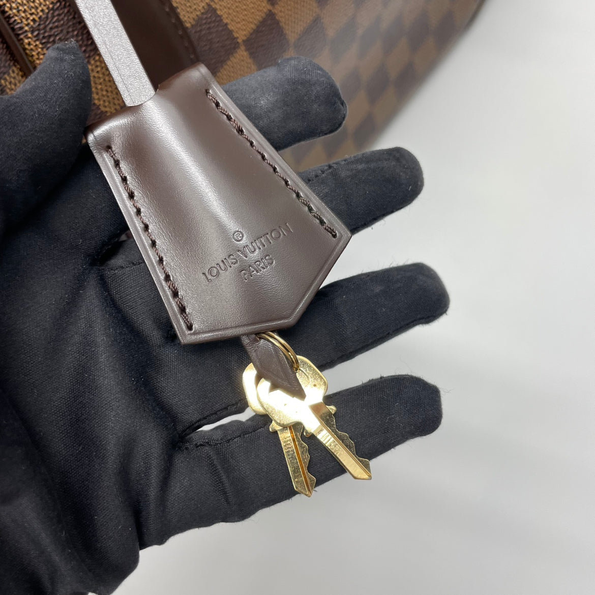 Louis Vuitton Brown PVC Damier Ebene Canvas Verona GM Shoulder Bag N41119 (V01265310P)