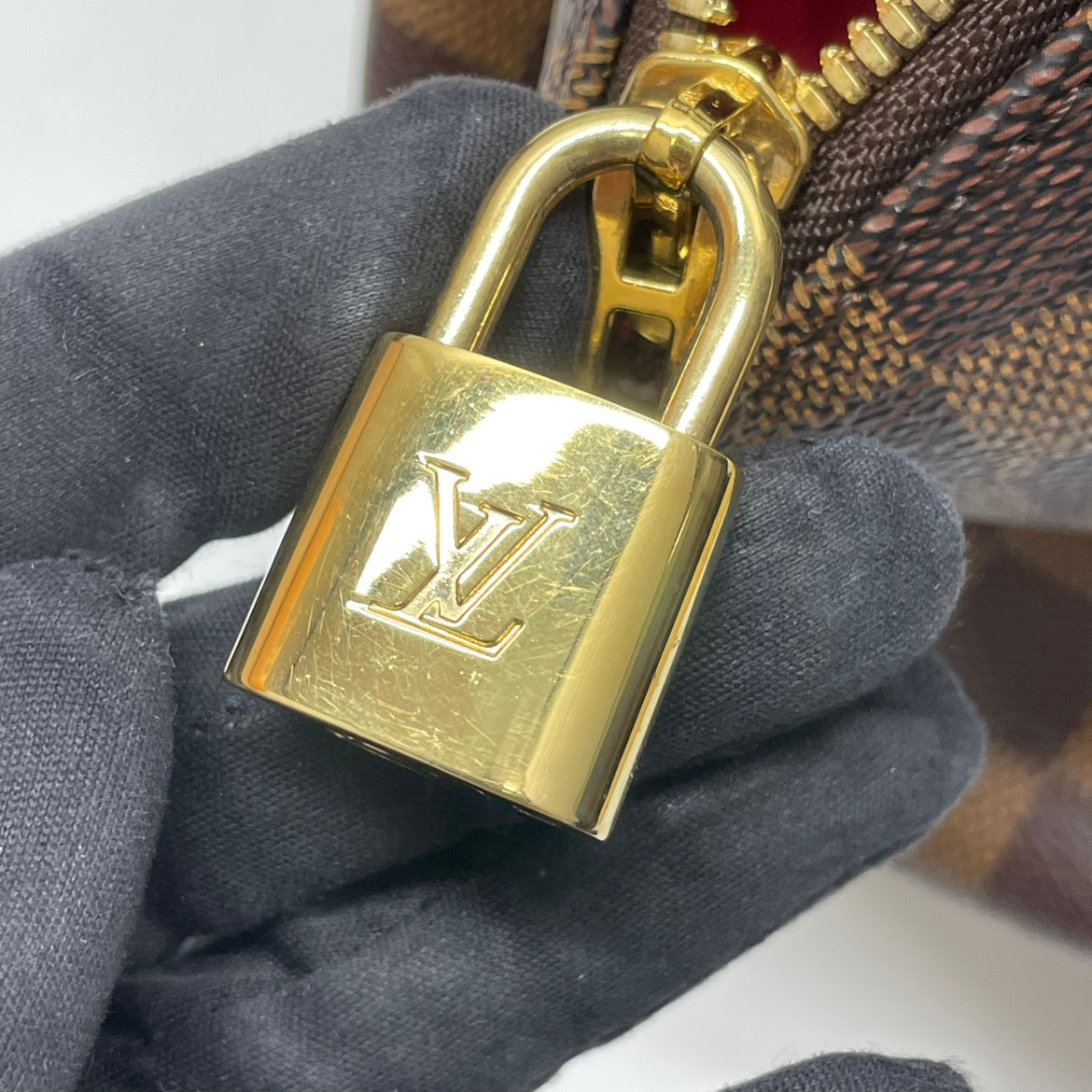 Louis Vuitton Brown PVC Damier Ebene Canvas Verona GM Shoulder Bag N41119 (V01265310P)