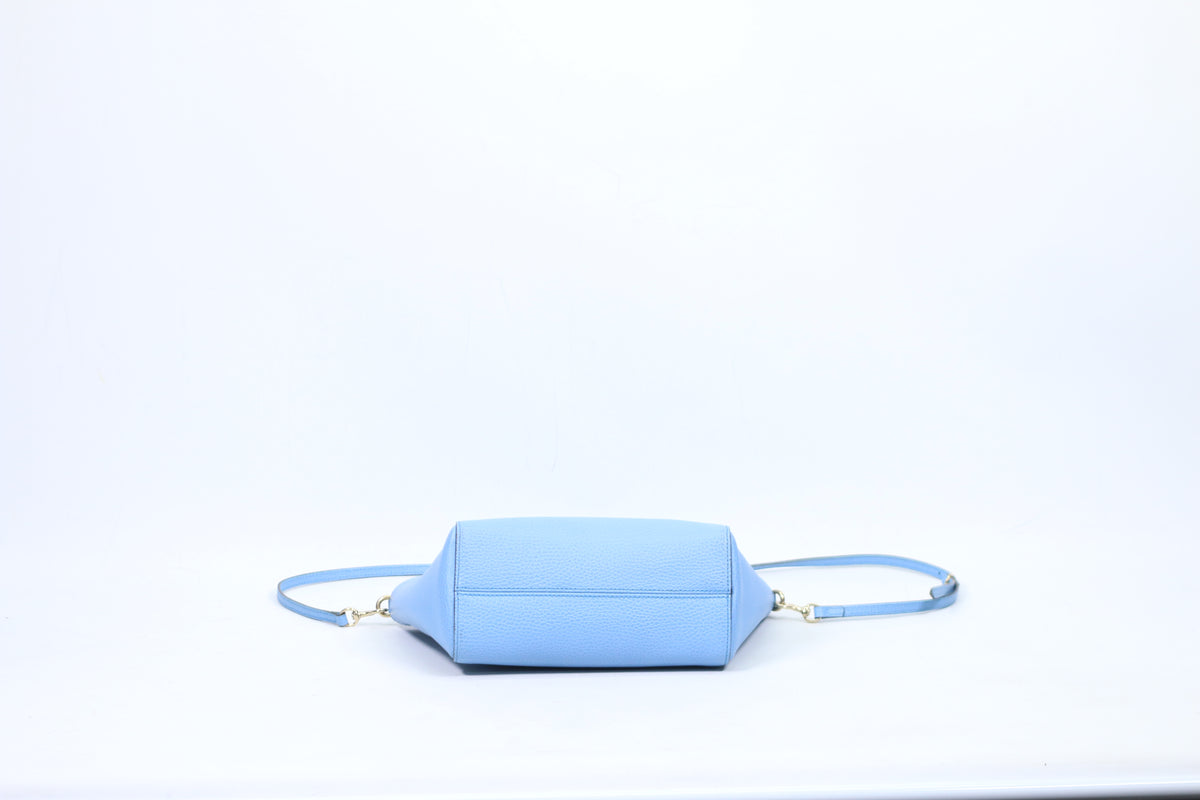 Gucci Sky Blue Leather Swing Mini Shoulder Bag 368827