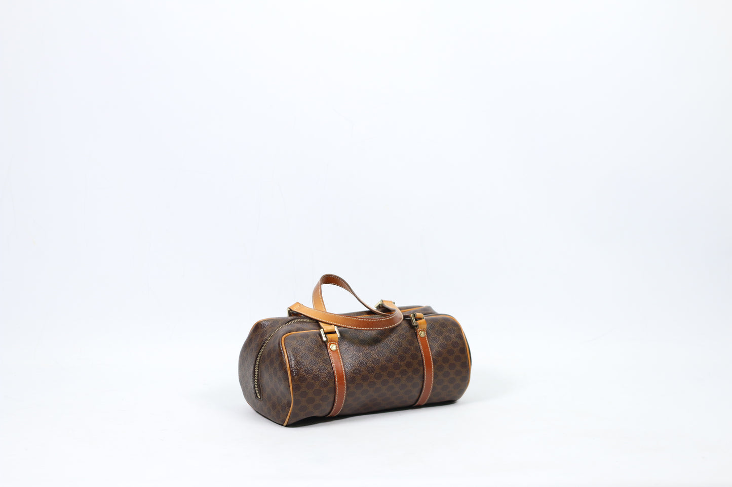 Celine Brown PVC Blazon Macadam Barrel (Cylinder) ONE Tote Bag CE00/23