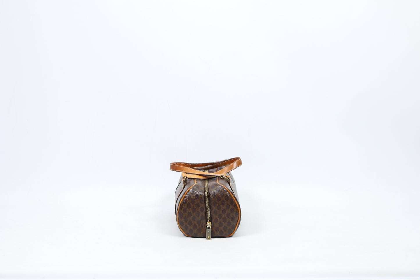 Celine Brown PVC Blazon Macadam Barrel (Cylinder) ONE Tote Bag CE00/23