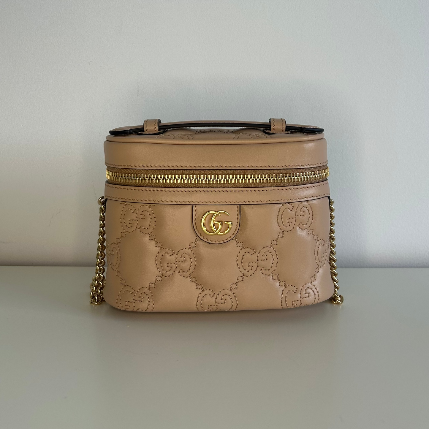 Gucci Matelassé Top Handle Mini Crossbody Bag