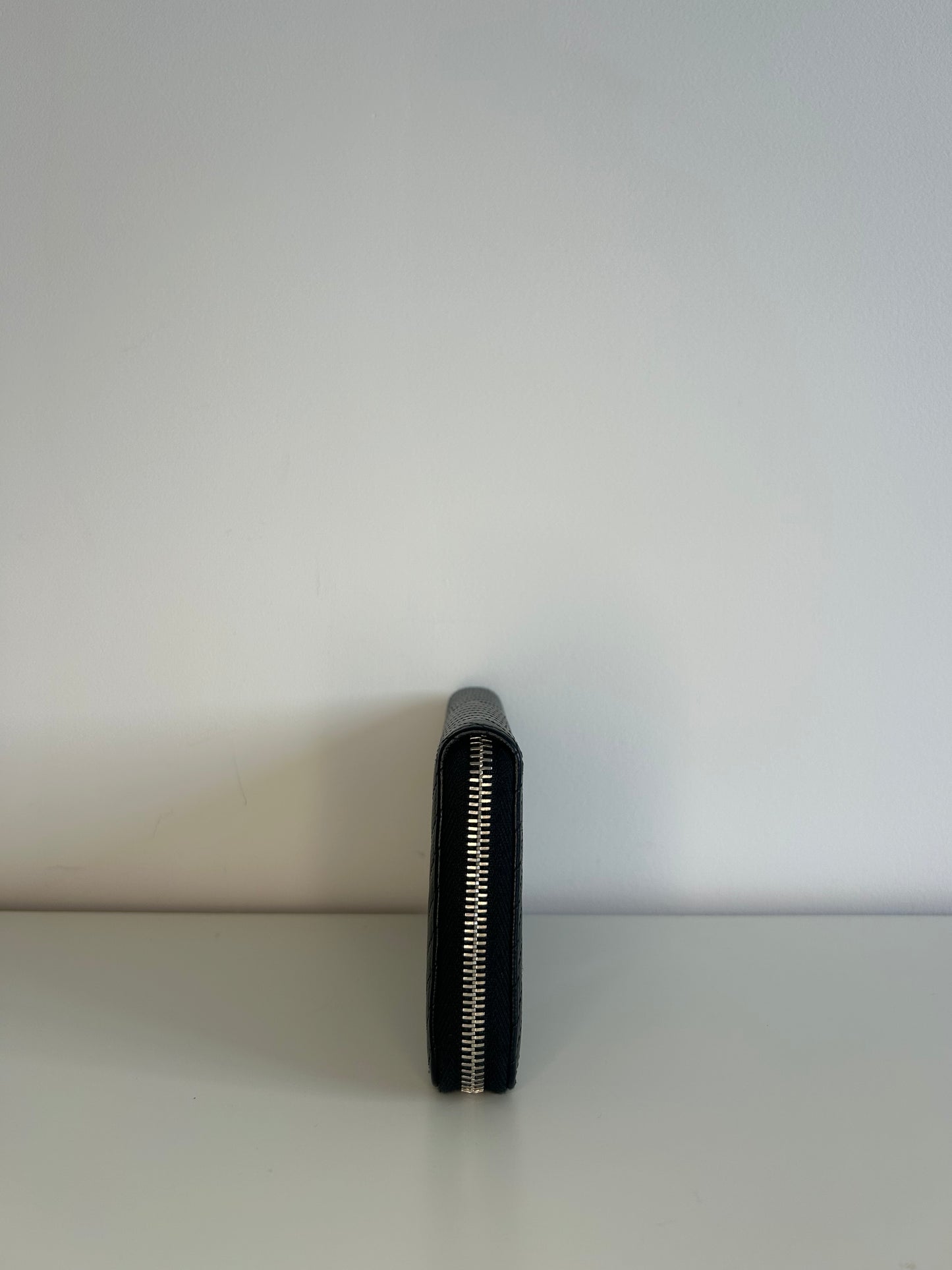 Chanel Caviar Chevron Coco Zip-Up Long Wallet
