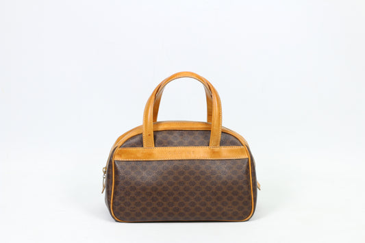 Celine Brown PVC Macadam Blazon Half Moon ONE Tote Bag MC01/1