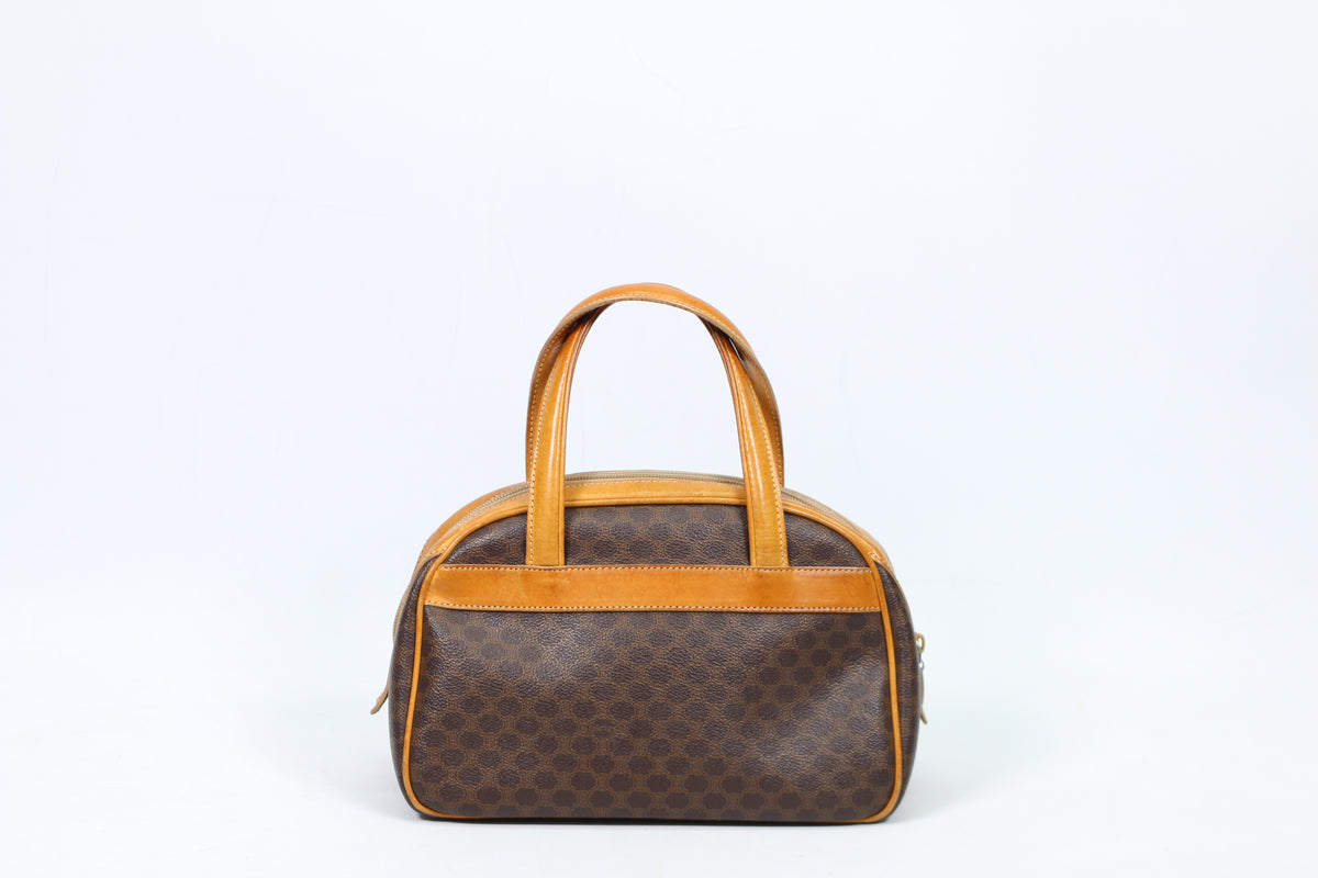 Celine Brown PVC Macadam Blazon Half Moon ONE Tote Bag MC01/1