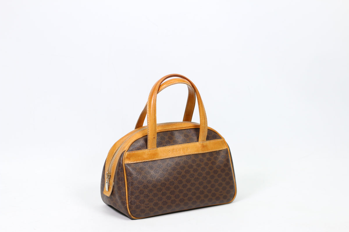 Celine Brown PVC Macadam Blazon Half Moon ONE Tote Bag MC01/1