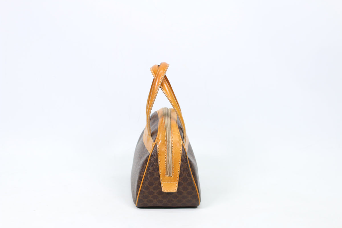 Celine Brown PVC Macadam Blazon Half Moon ONE Tote Bag MC01/1