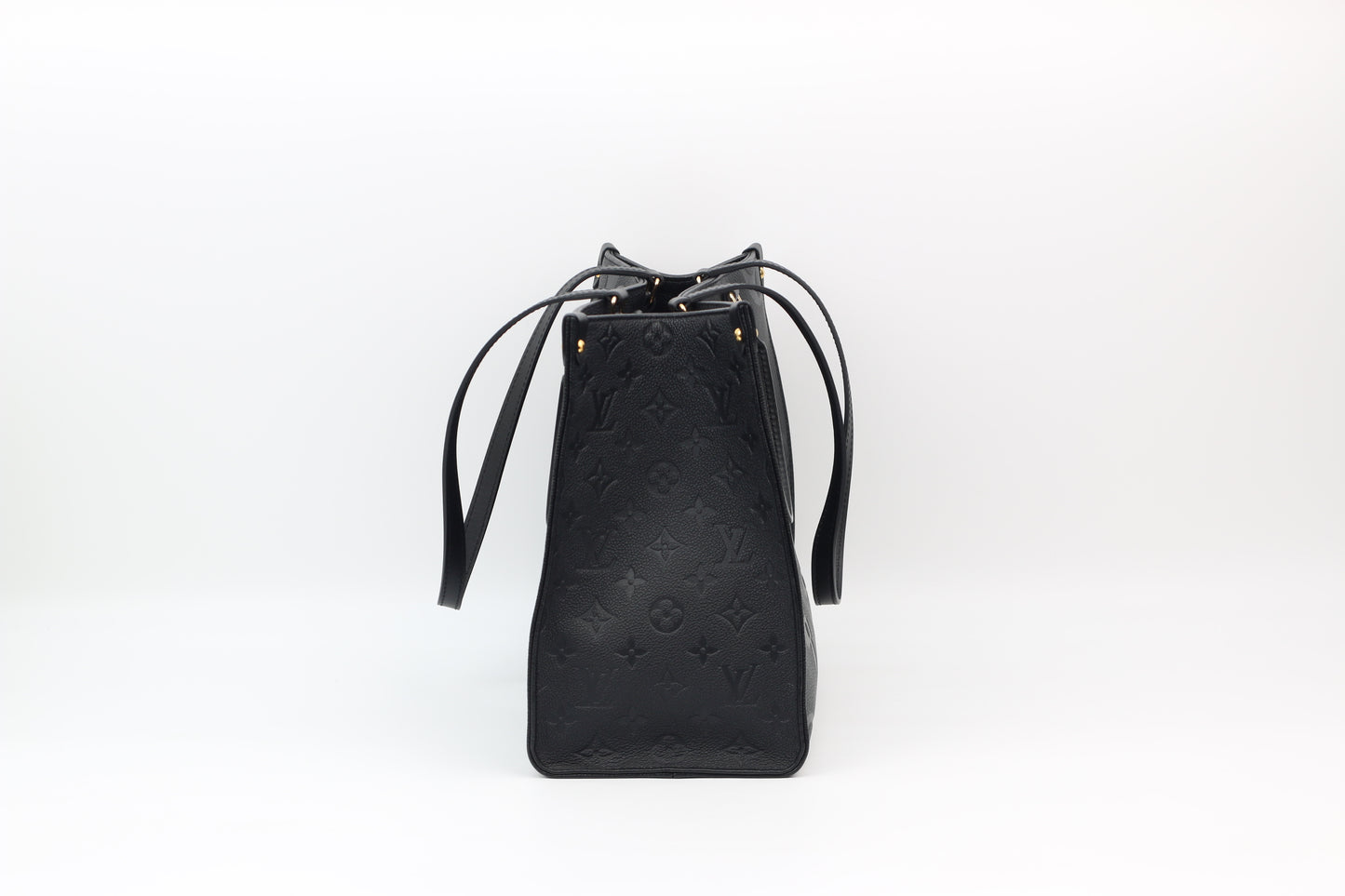 Louis Vuitton Black Leather Monogram Empreinte Onthego MM Shoulder Bag M45595 (V12150405PJ)