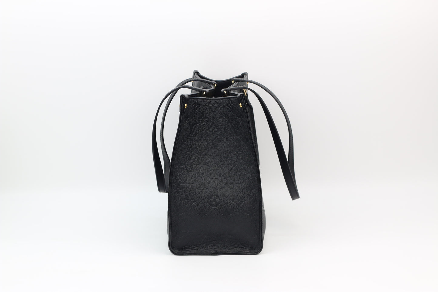 Louis Vuitton Black Leather Monogram Empreinte Onthego MM Shoulder Bag M45595 (V12150405PJ)