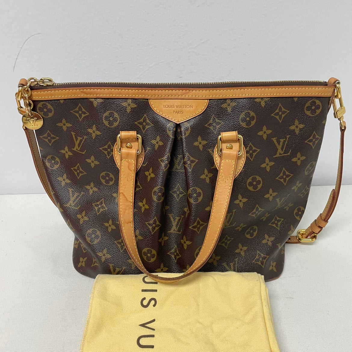 Louis Vuitton Brown PVC Monogram Canvas Palermo PM Shoulder Bag M40145