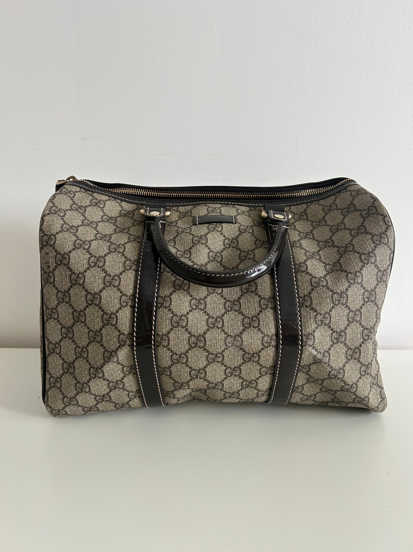 Gucci GG Supreme Boston Tote Bag in Brown Canvas (UK)
