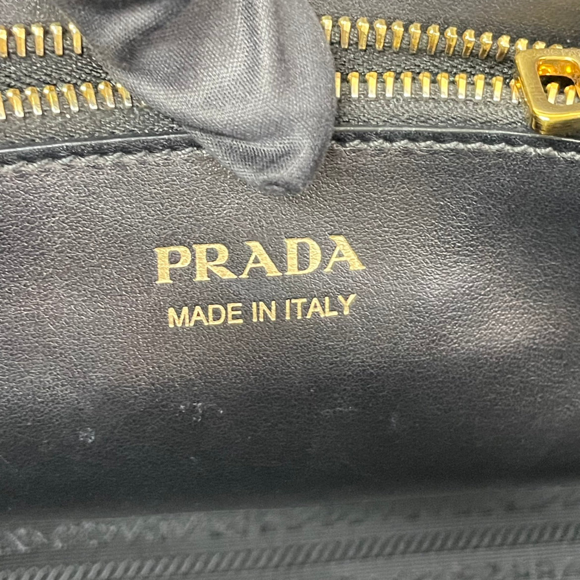 Prada Black Leather Saffiano Monochrome Small Shoulder Bag 1BA156