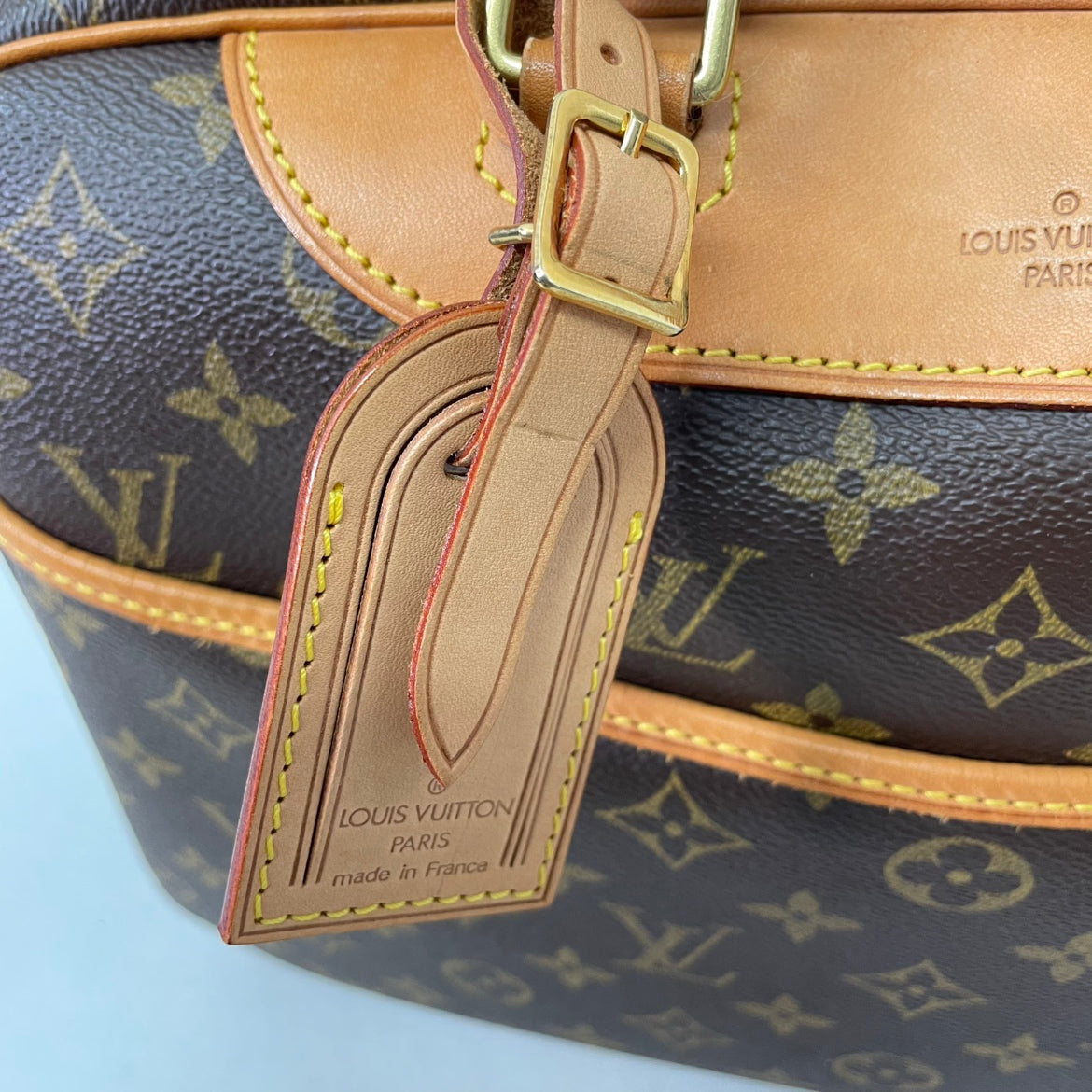 Louis Vuitton Brown PVC Monogram Canvas Bowling Vanity Deauville ONE Tote Bag M47270