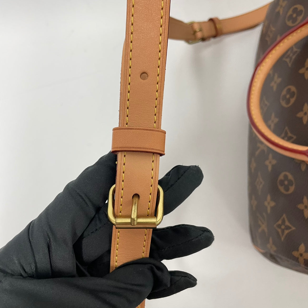 Louis Vuitton PVC Monogram Canvas Bandouliere Speedy 35 Shoulder Bag M41112 (V012120427H)
