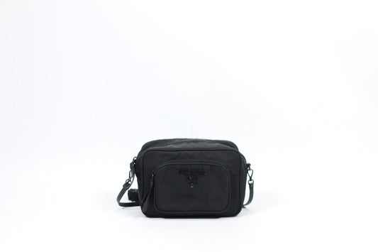 Prada Black Nylon Tessuto Outer Pocket ONE Crossbody Bag 1BH107