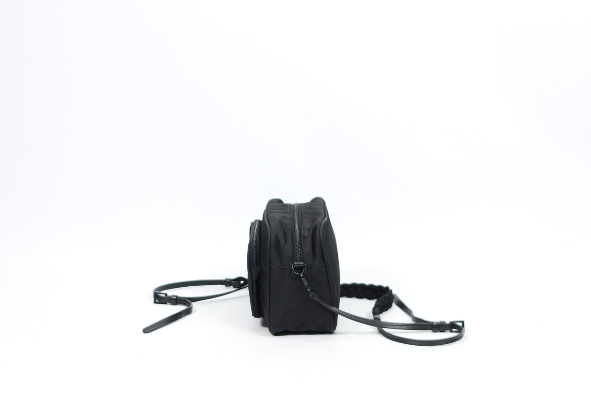 Prada Black Nylon Tessuto Outer Pocket ONE Crossbody Bag 1BH107
