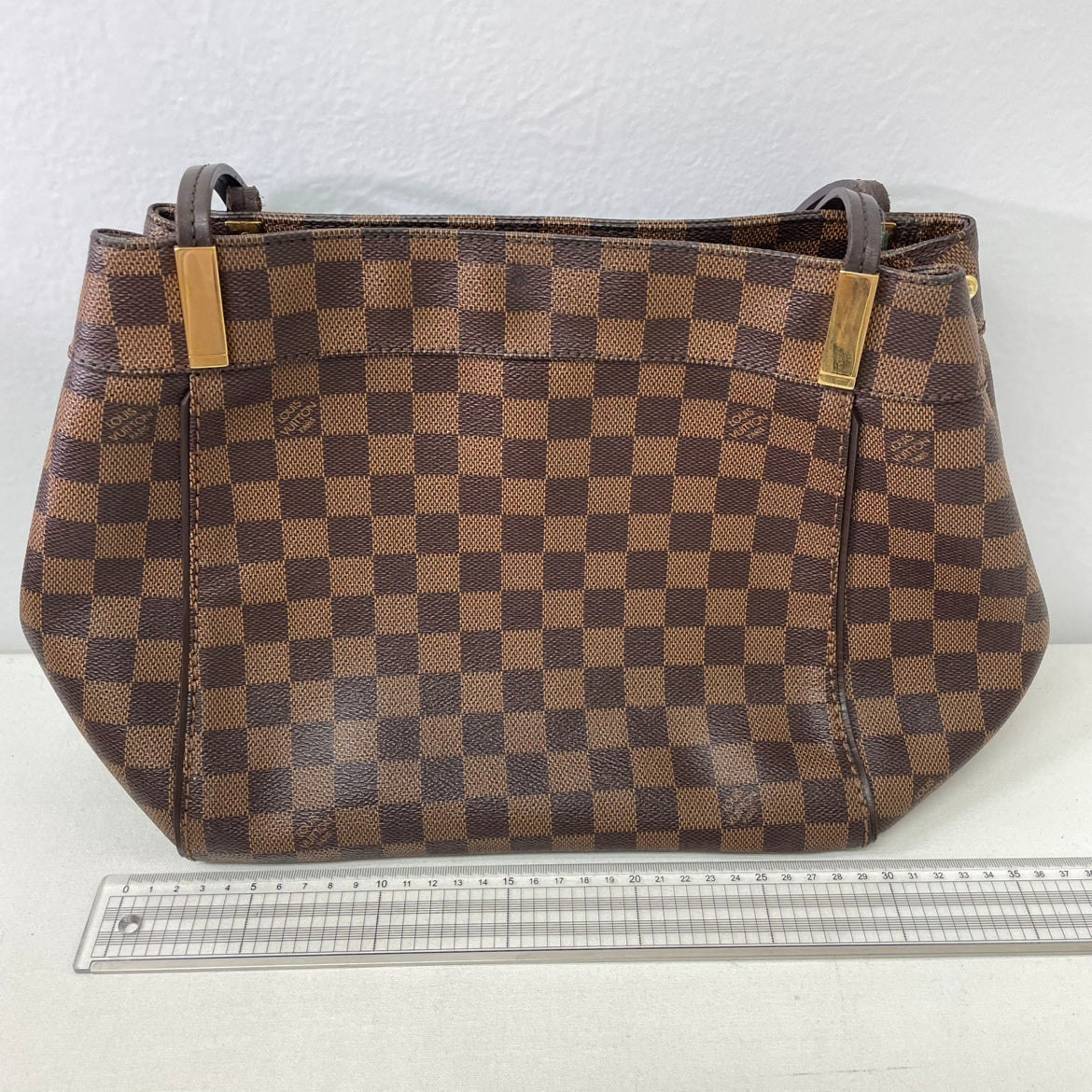 Louis Vuitton Brown PVC Damier Ebene Canvas Marylebone PM Shoulder Bag N41215