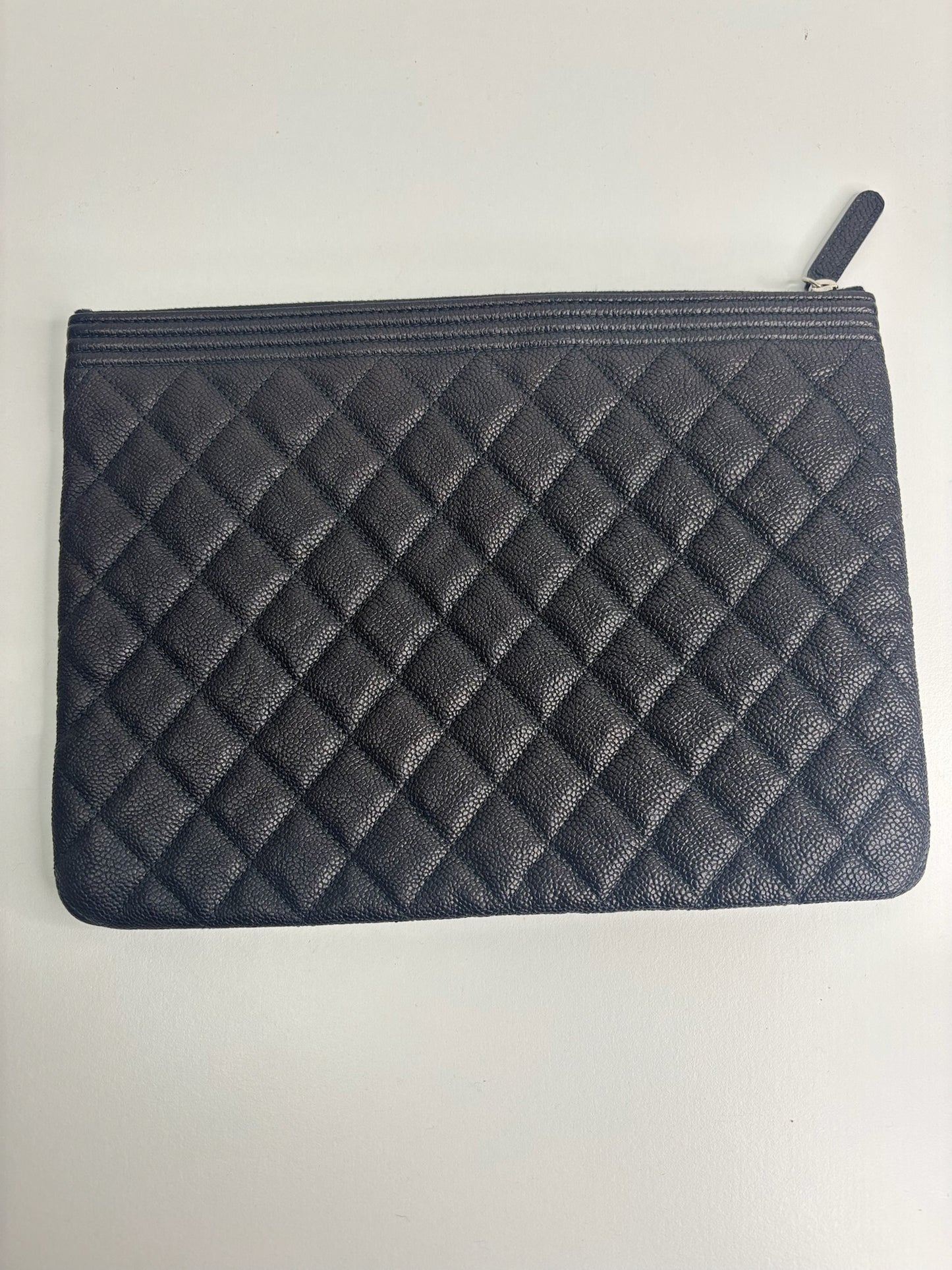 Chanel Black Caviar Medium Boy O Case (JPD04-53)