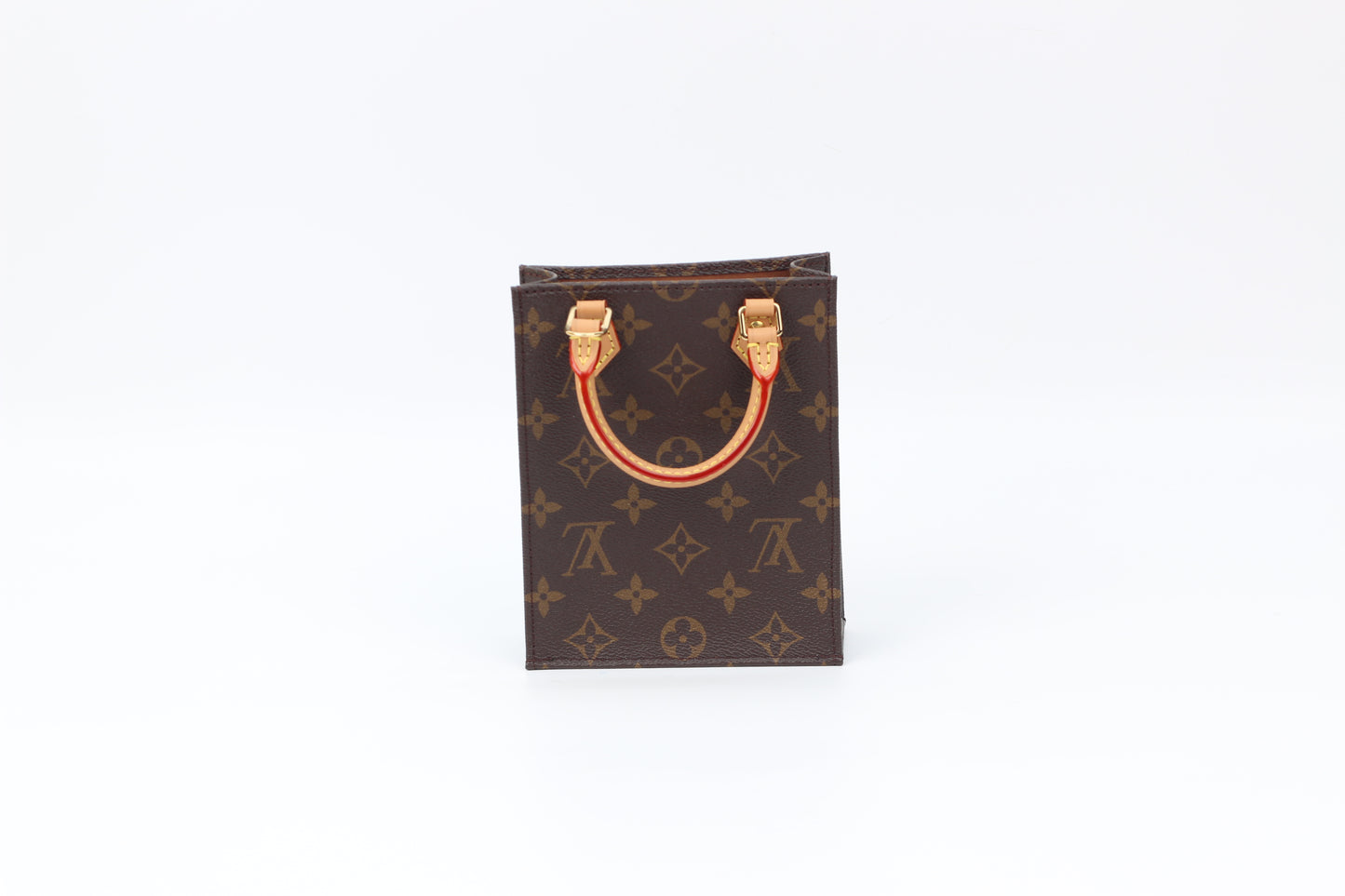 Louis Vuitton Brown PVC Monogram Canvas Petit Sac Plat ONE Tote Bag M69442 (V012100115HJ)