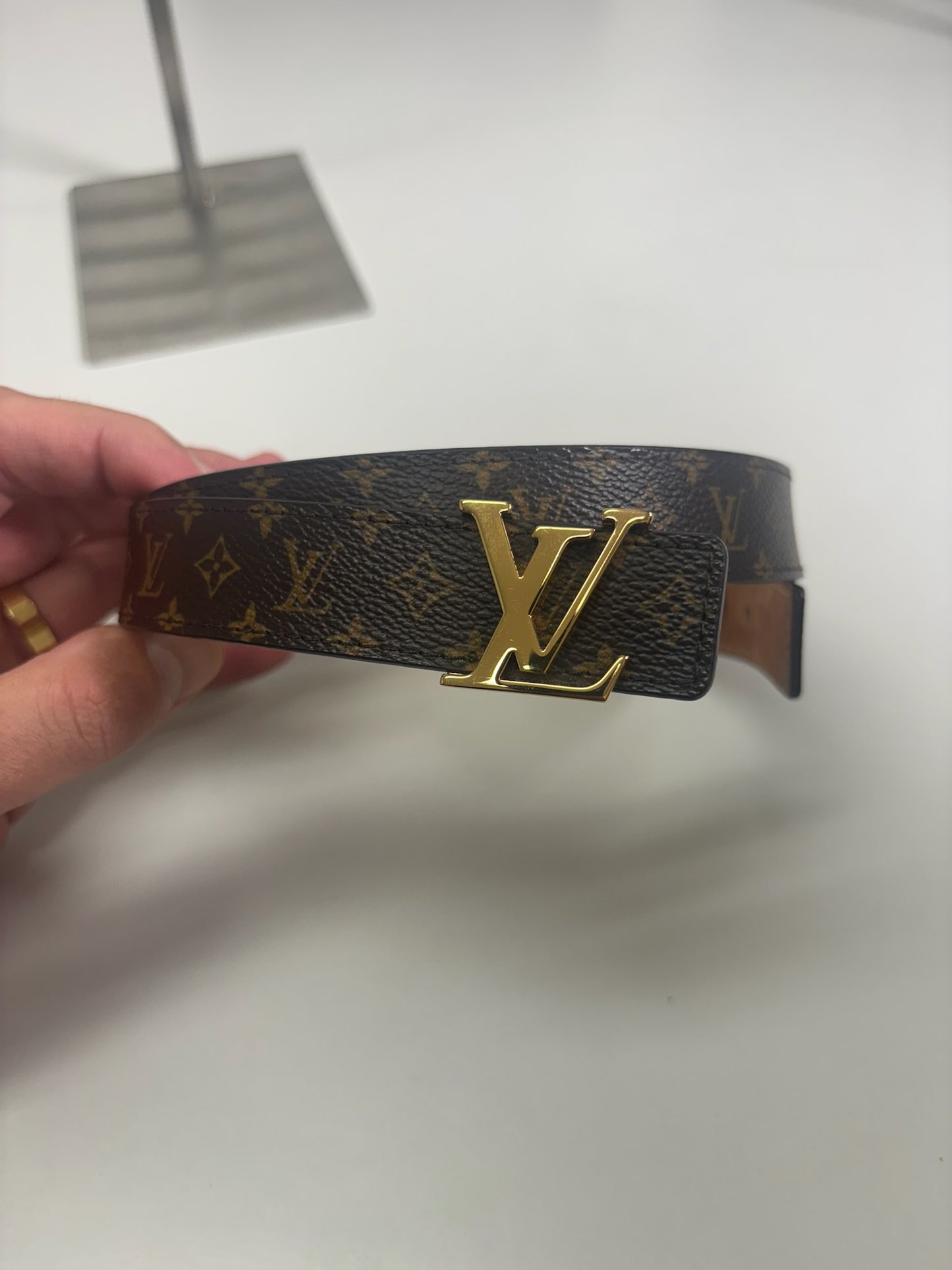 Louis Vuitton Brown PVC Monogram 25MM Mini Belt 32 M9781 (V128406H)