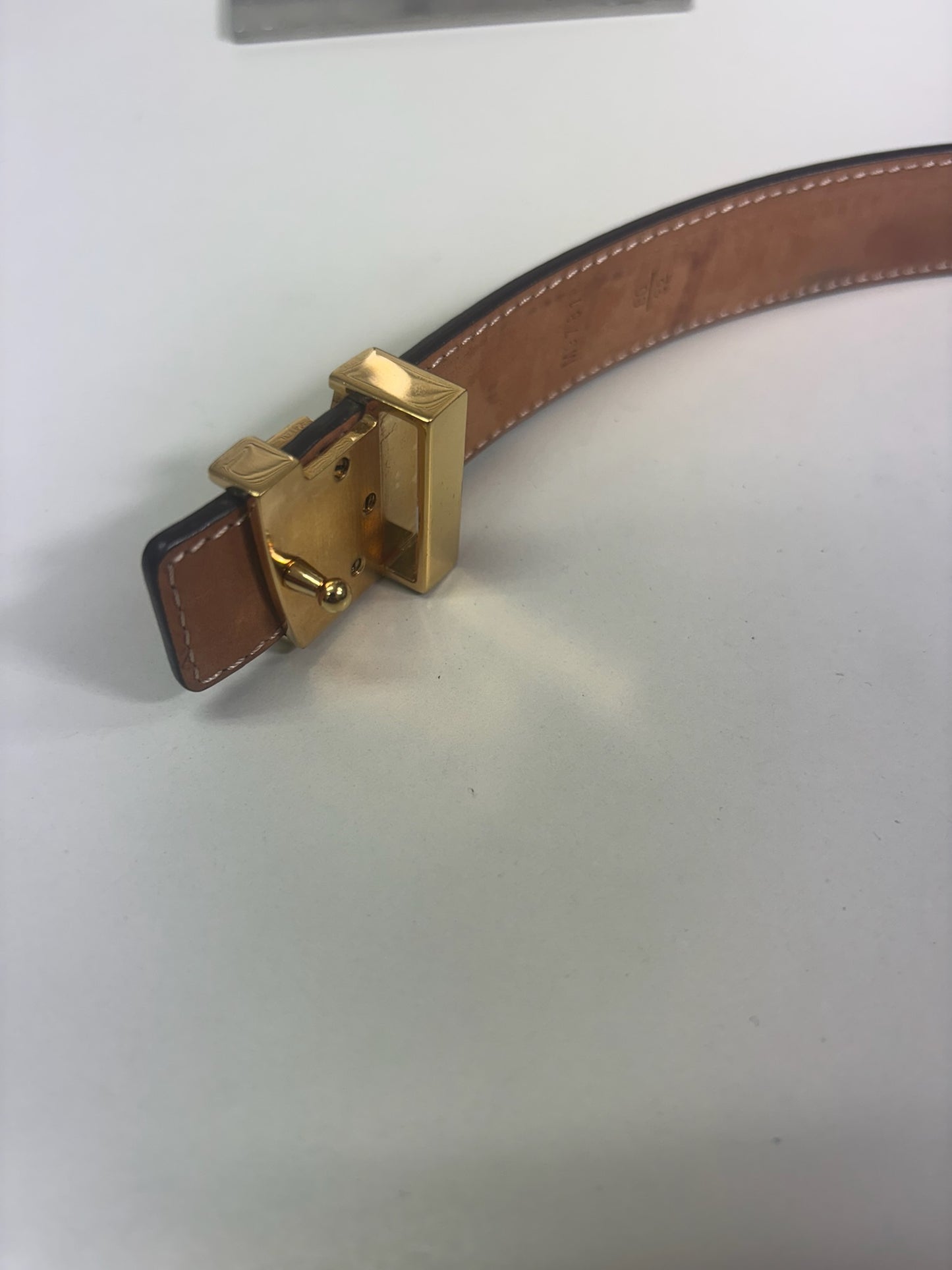 Louis Vuitton Brown PVC Monogram 25MM Mini Belt 32 M9781 (V128406H)
