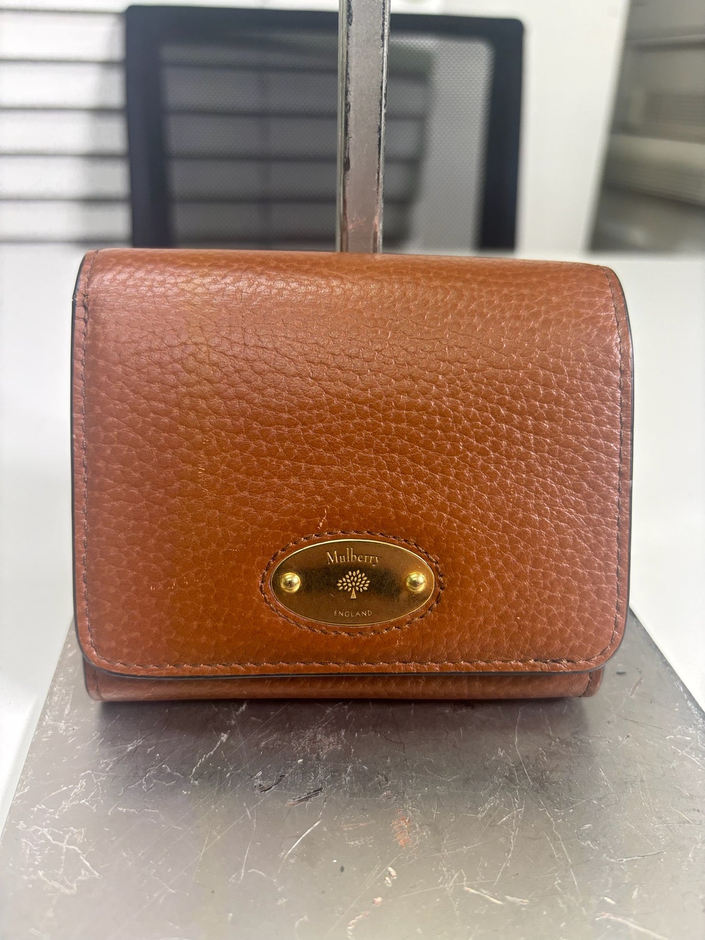 Mulberry Oak Brown Leather French Purse ONE Half Wallet RL5425 (V131411H)