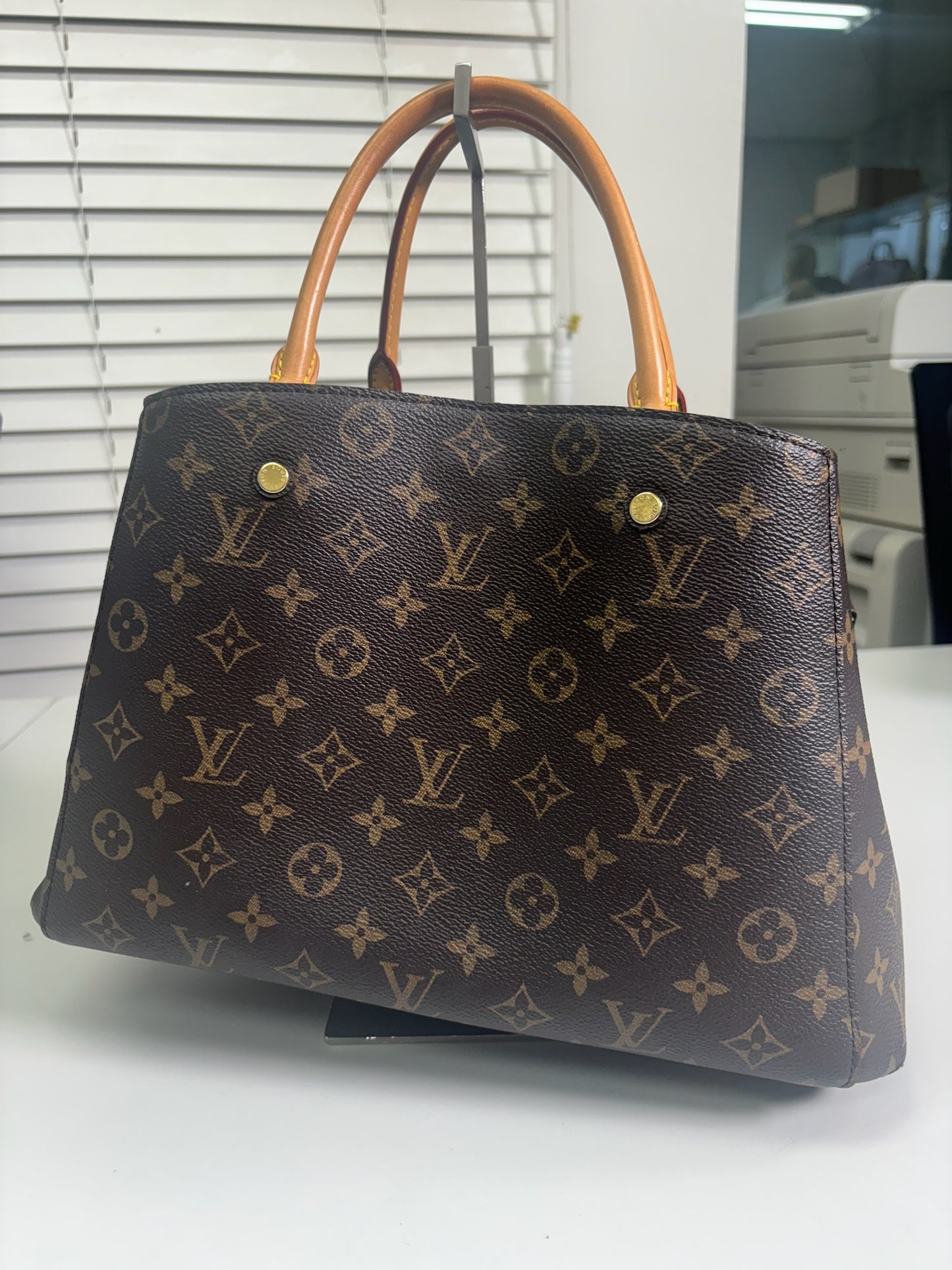 Louis Vuitton Brown PVC Monogram Canvas Montaigne MM Shoulder Bag M41056 (V1270412)