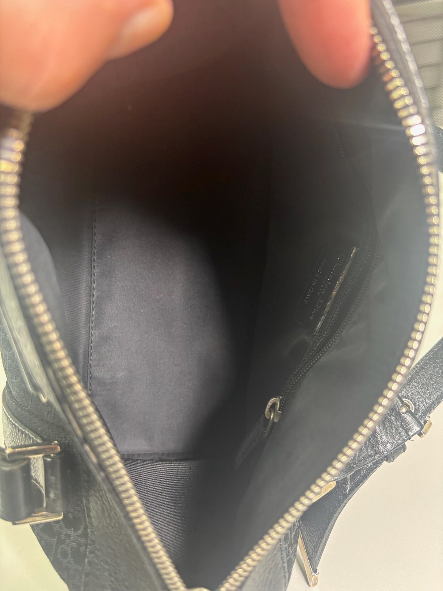 Dior Black Fabric Oblique Diorissimo Boston Small Tote Bag (V527315W)