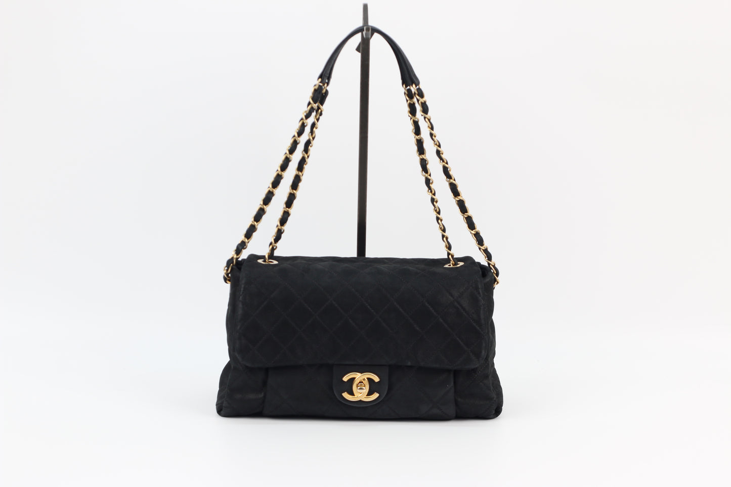 Chanel Black Leather Accordion One Shoulder Bag (B380320912P)