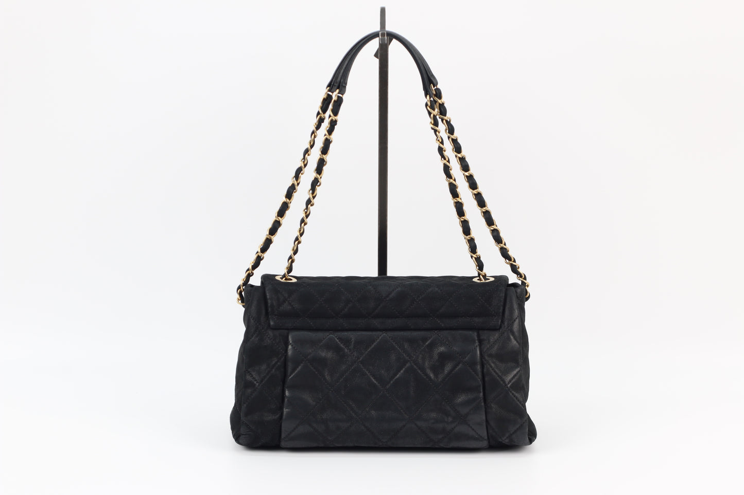 Chanel Black Leather Accordion One Shoulder Bag (B380320912P)