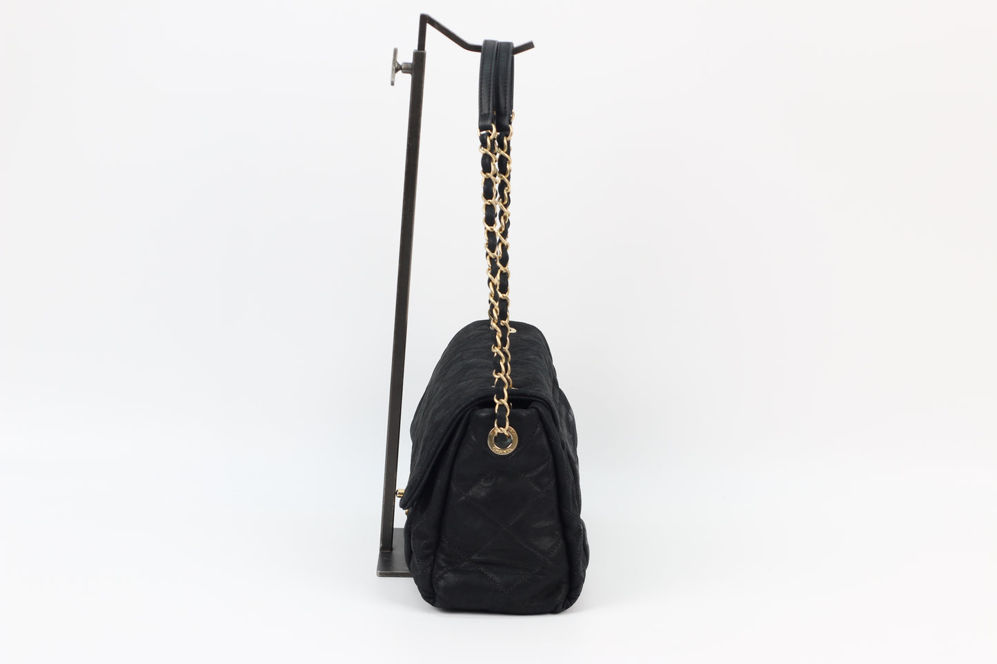 Chanel Black Leather Accordion One Shoulder Bag (B380320912P)