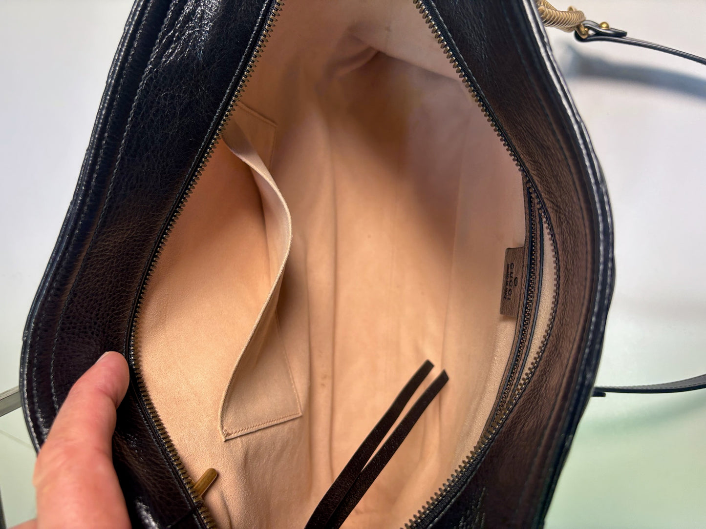 Gucci Black Color Leather GG Marmont One Matelasse Shoulder Bag 524578 (B07270815H)