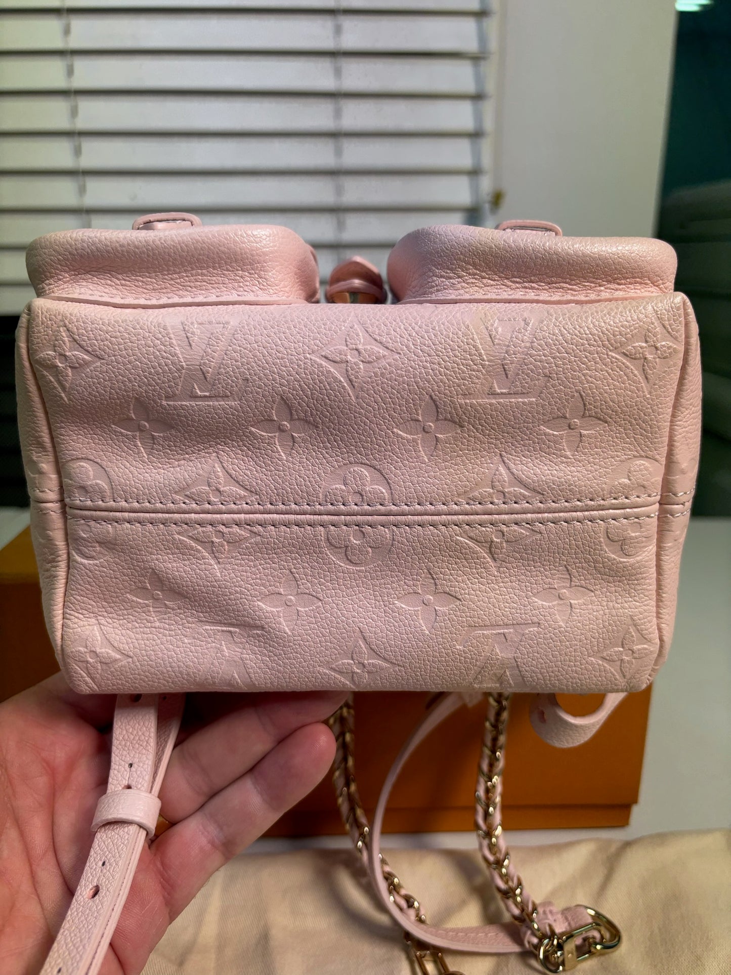 Louis Vuitton Opal Pink Empreinte One Backpack M47074 (B121601013HJ)