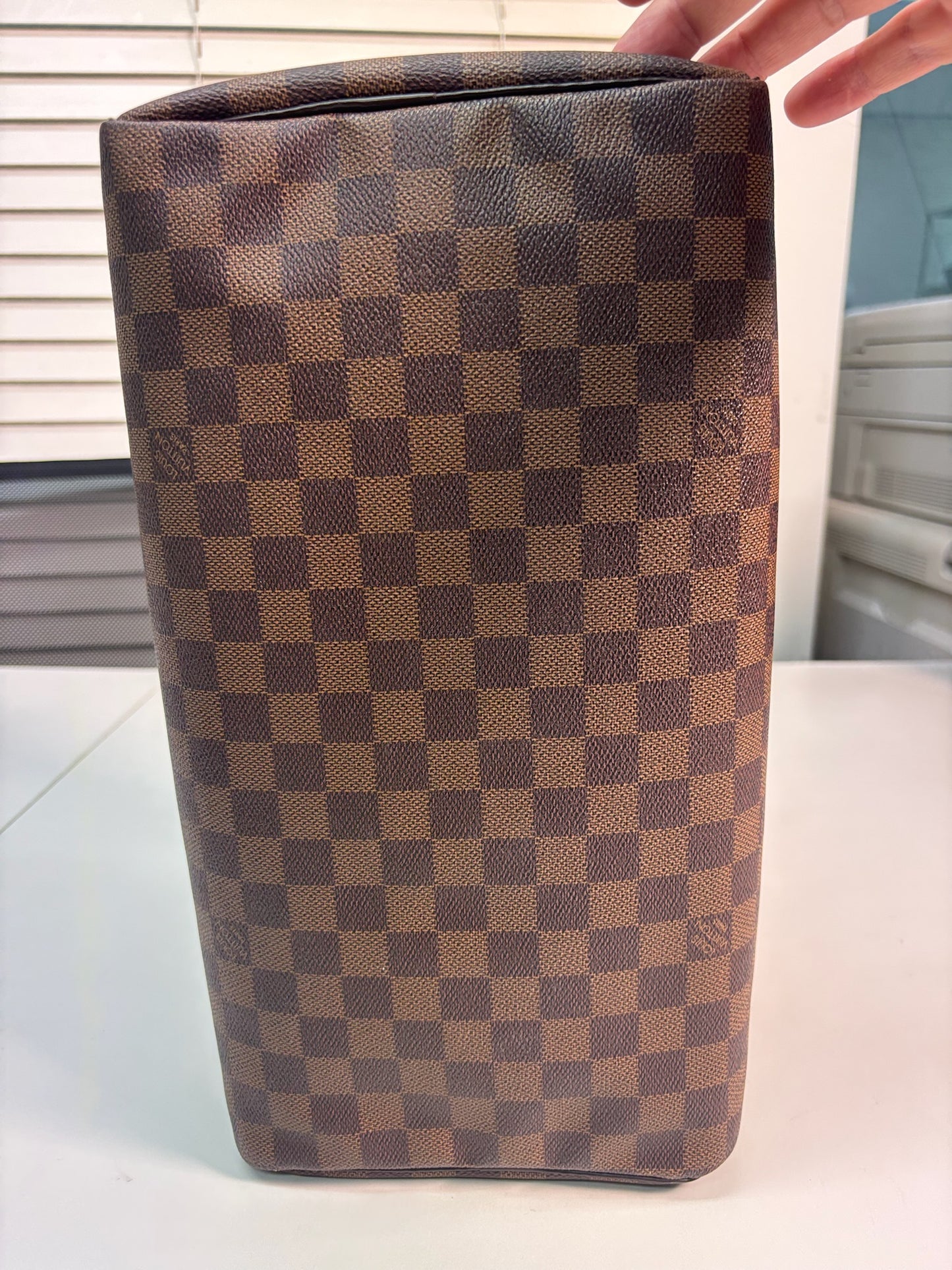 Louis Vuitton Brown PVC Damier Ebene Speedy 30 Tote Bag N41523 (B1230825P)