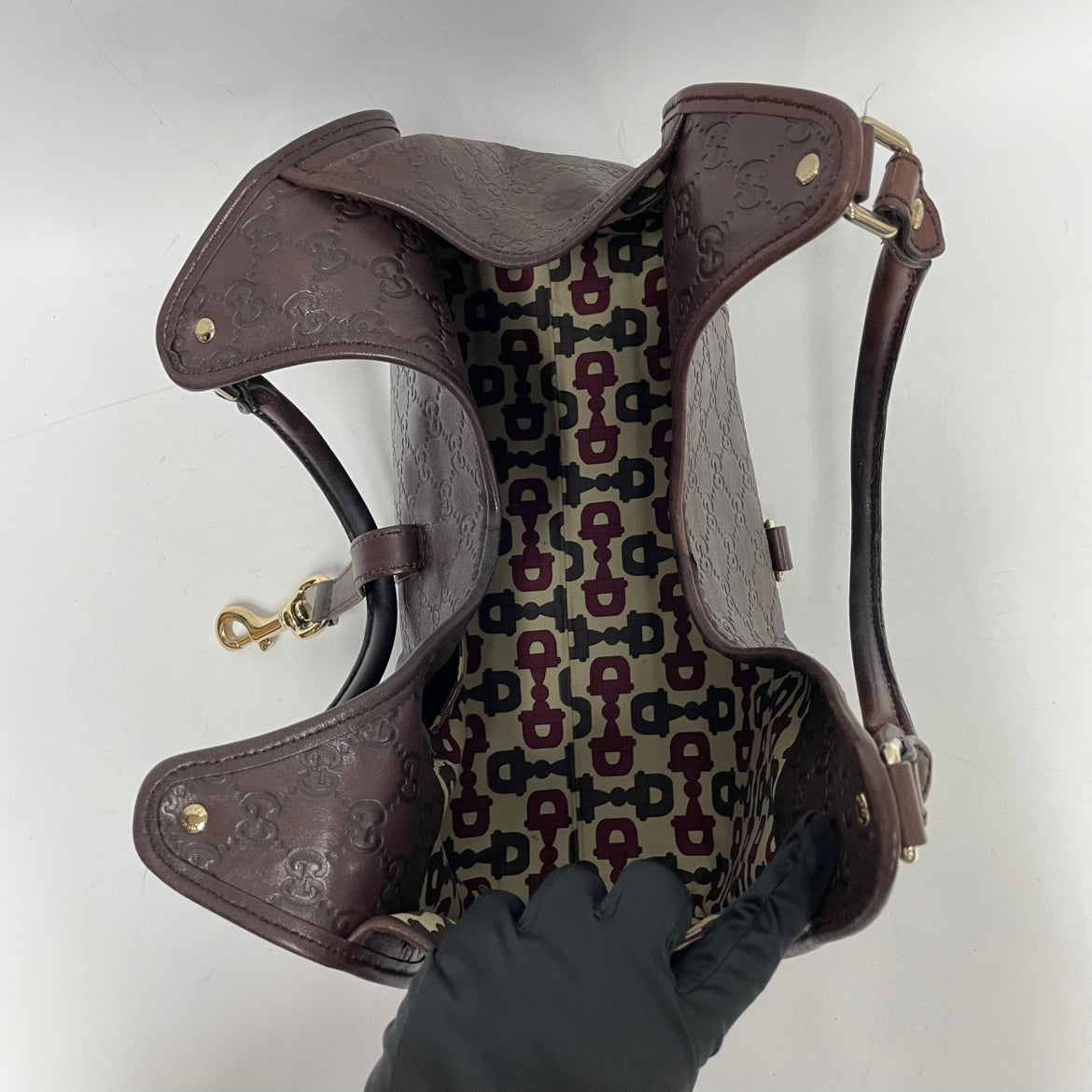 Gucci Brown Leather Shima Jackie One Shoulder Bag 203494 (V7210313P)