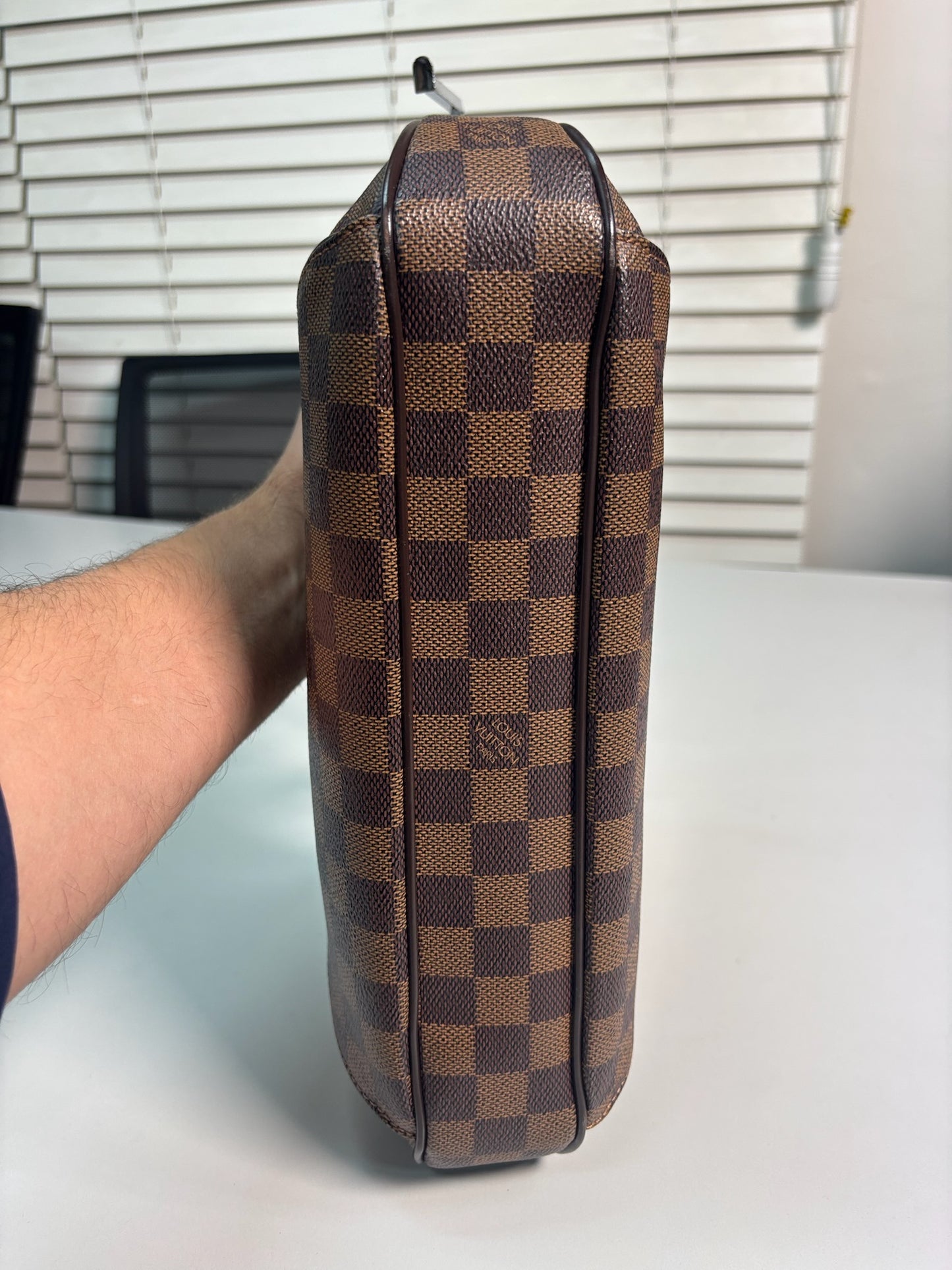 Louis Vuitton Brown PVC Damier Ebene Canvas Thames PM Shoulder Bag N48180 (V01270427P)