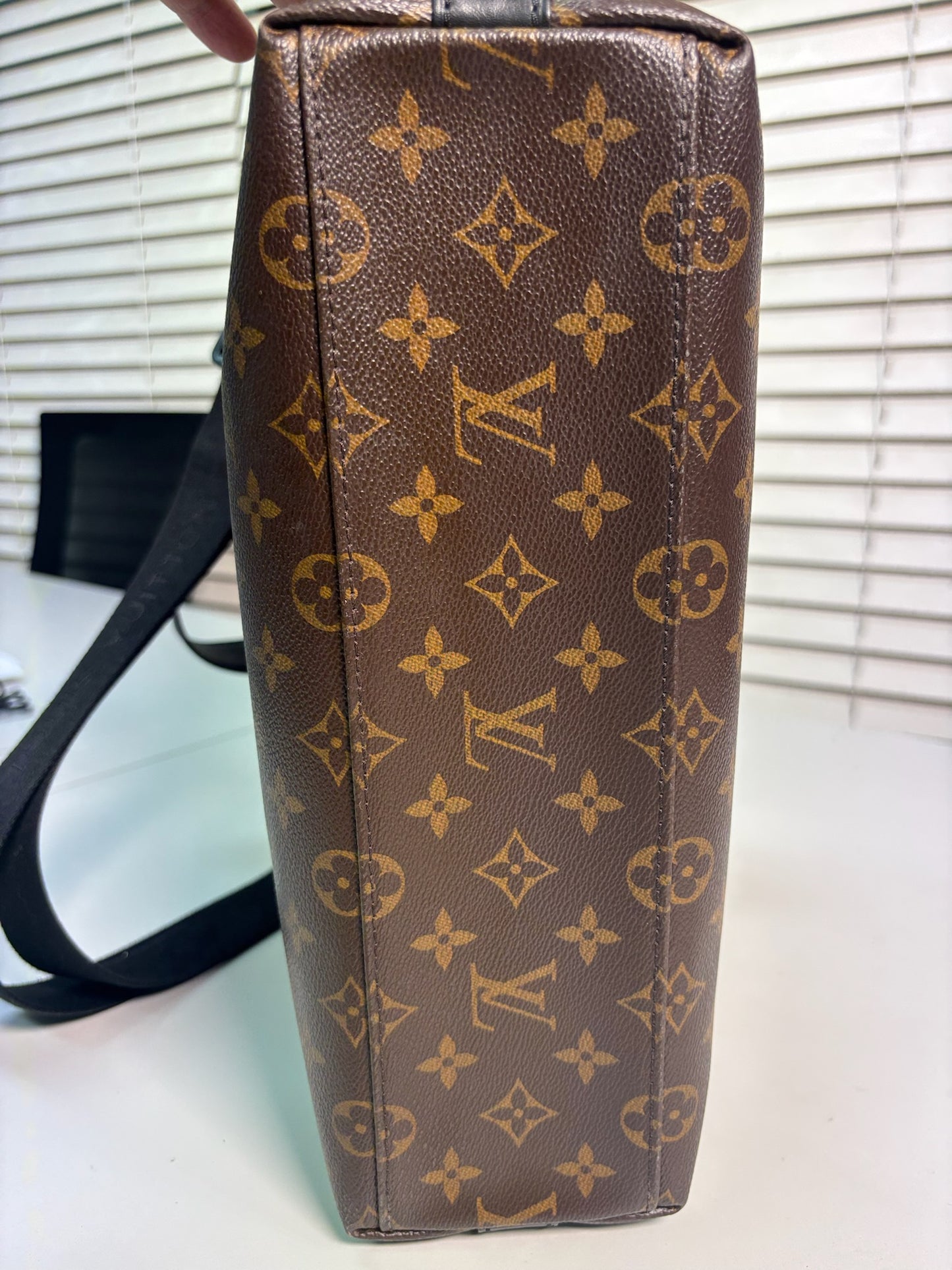 Louis Vuitton Black PVC Monogram Macassar Canvas Davis One Shoulder Bag M56708 (V01290219H)