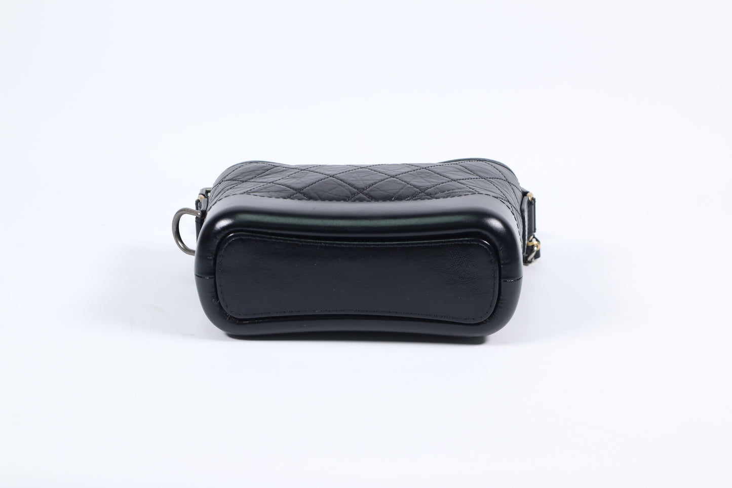 Chanel Black Leather Gabrielle Calfskin Hobo Double Chain Small Shoulder Convertible Crossbody Bag A91810 (V380500414H)