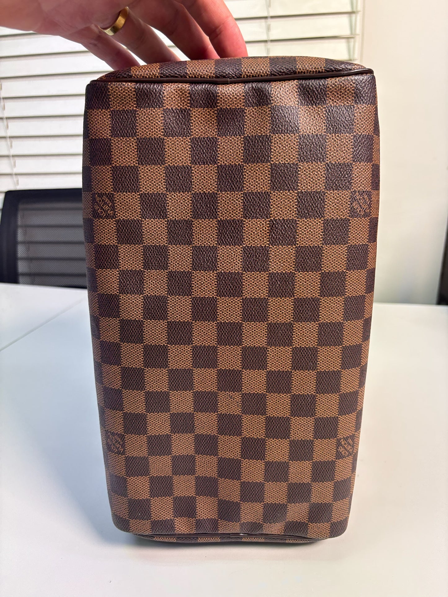 Louis Vuitton Brown PVC Damier Ebene Canvas Speedy 30 Tote Bag N41531 (V1266413PC)