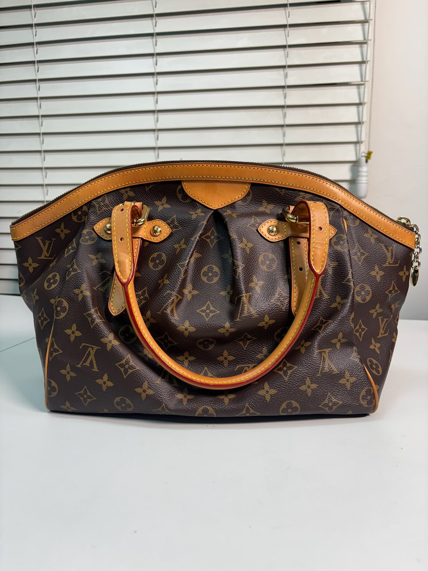 Louis Vuitton Brown PVC Monogram Canvas Tivoli GM Shoulder Bag M40144 (V1240119H)