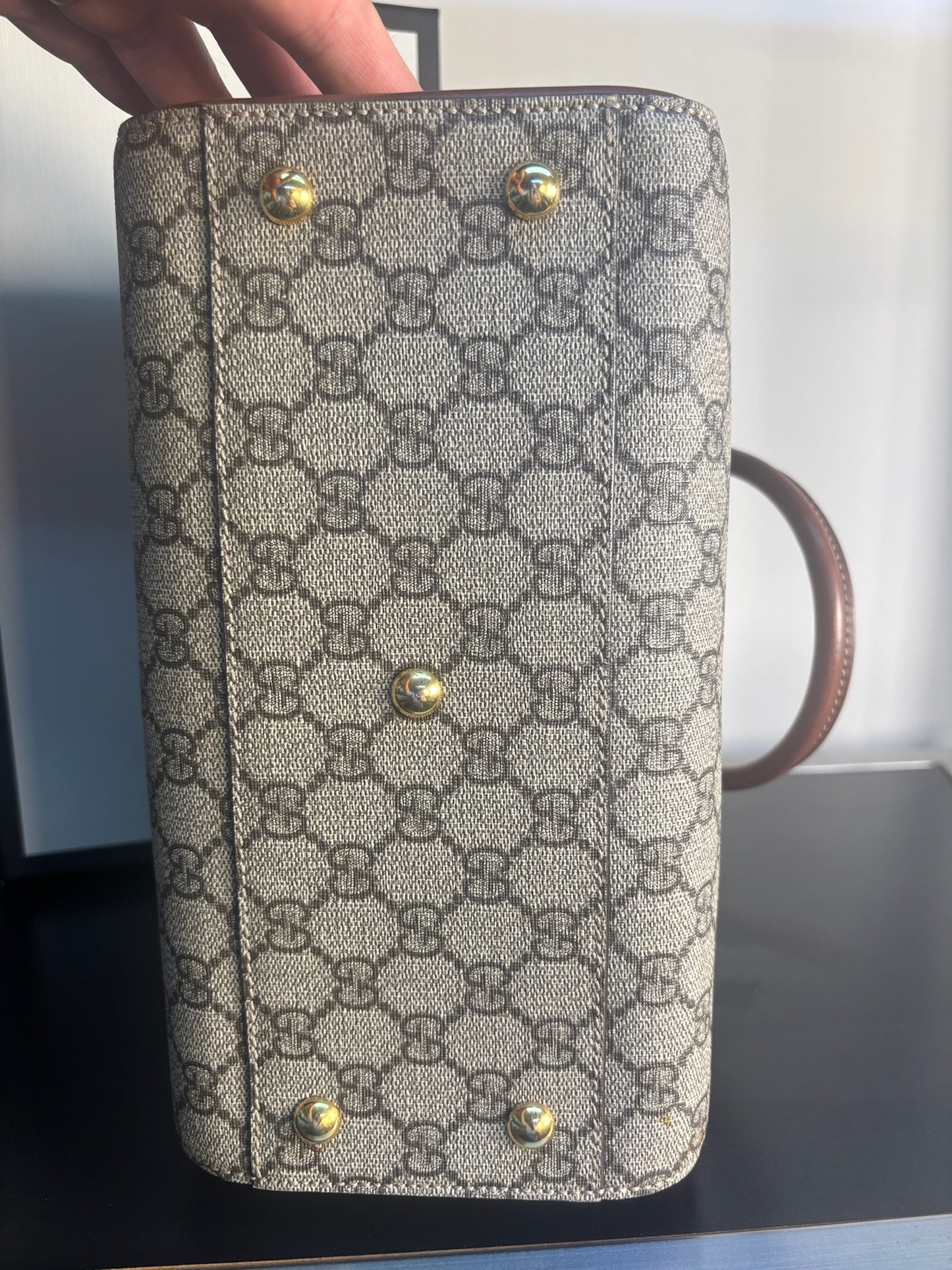 Gucci Brown PVC Supreme Boston Shoulder Bag 409529 (V7230430W)