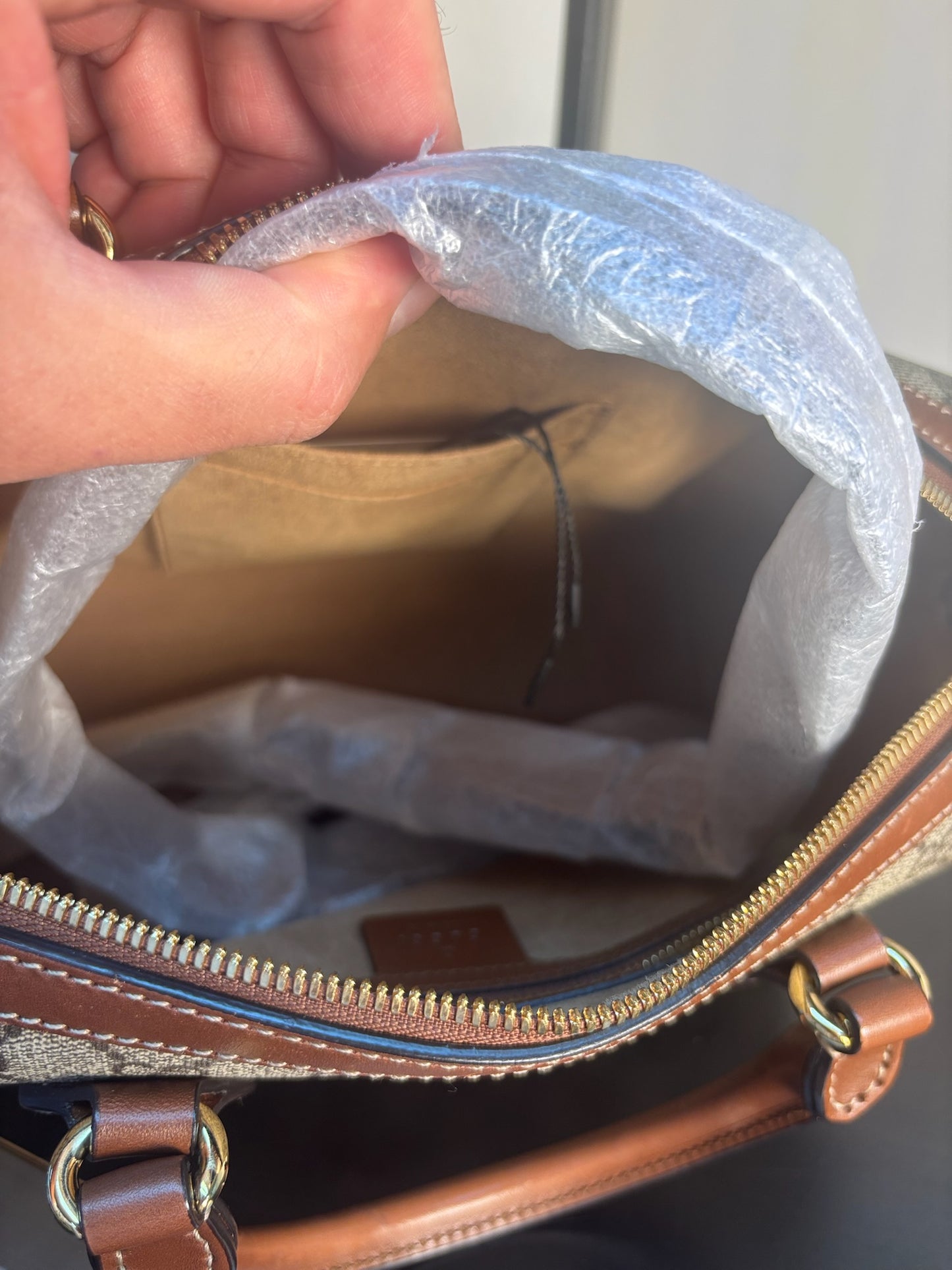 Gucci Brown PVC Supreme Boston Shoulder Bag 409529 (V7230430W)