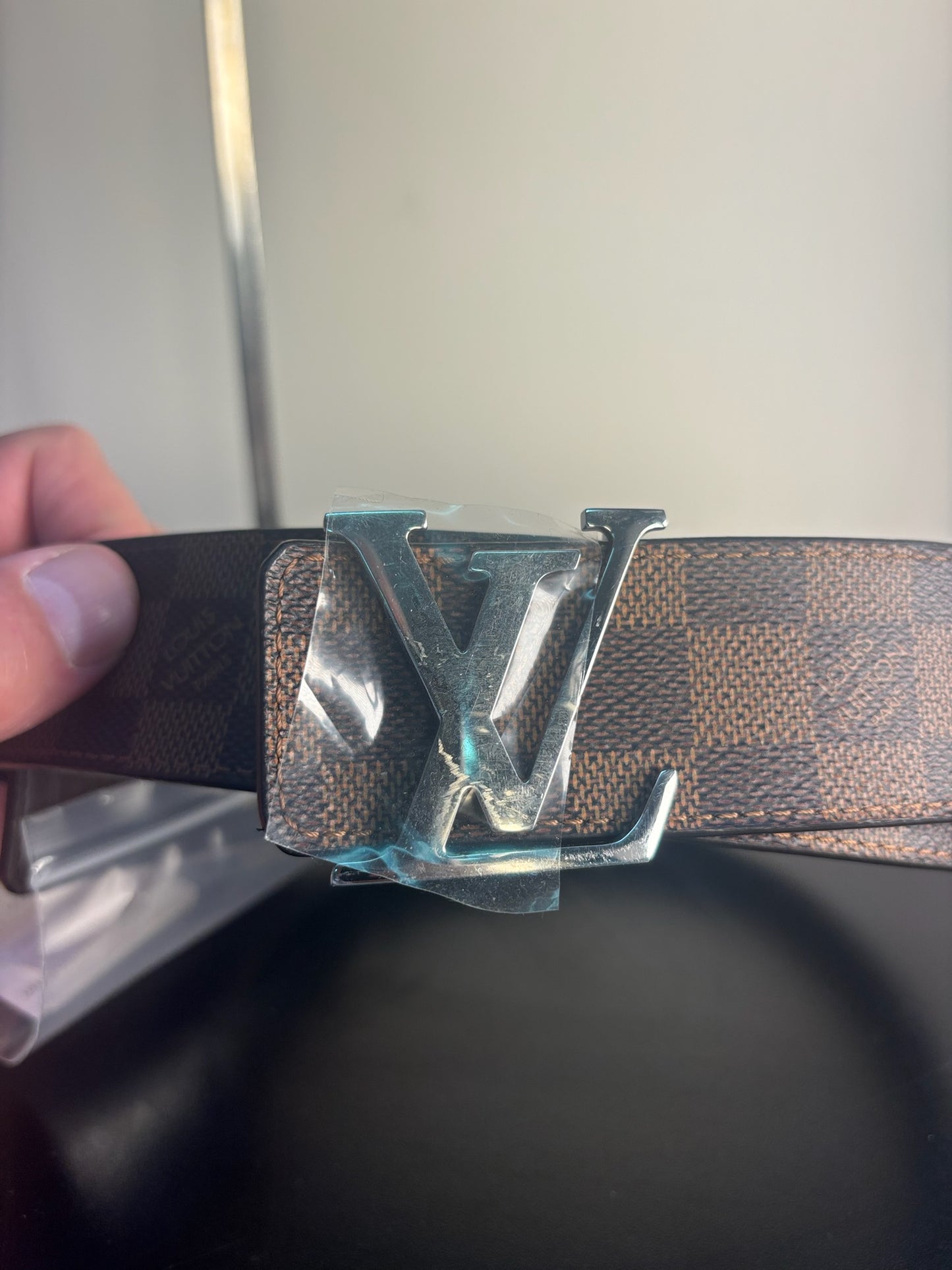 Louis Vuitton Damier Ebene Silver Hardware LV Size 36 One Belt M0212 (V1210226HJ)