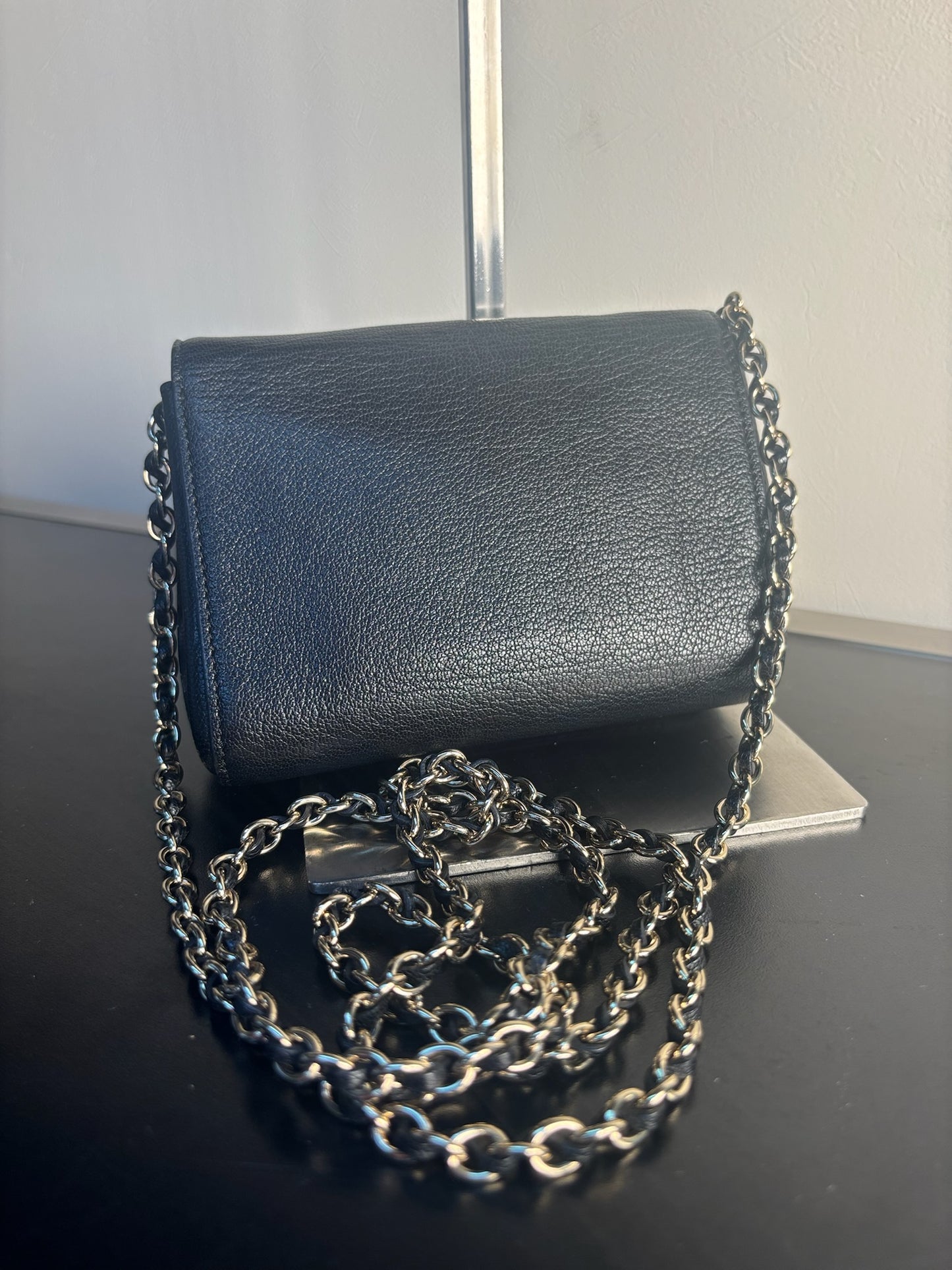Mulberry Black Leather Mini Crossbody Bag HH3765 (V1310429PD)